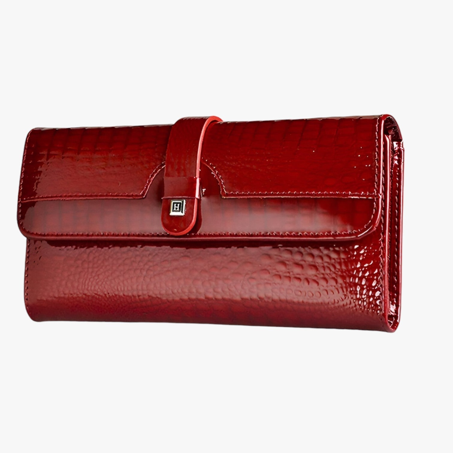 Felicia | Borsa di design di lusso – Clutch e portafoglio in pelle lucida - rosso - wallet womens wallet - Concept Palermo