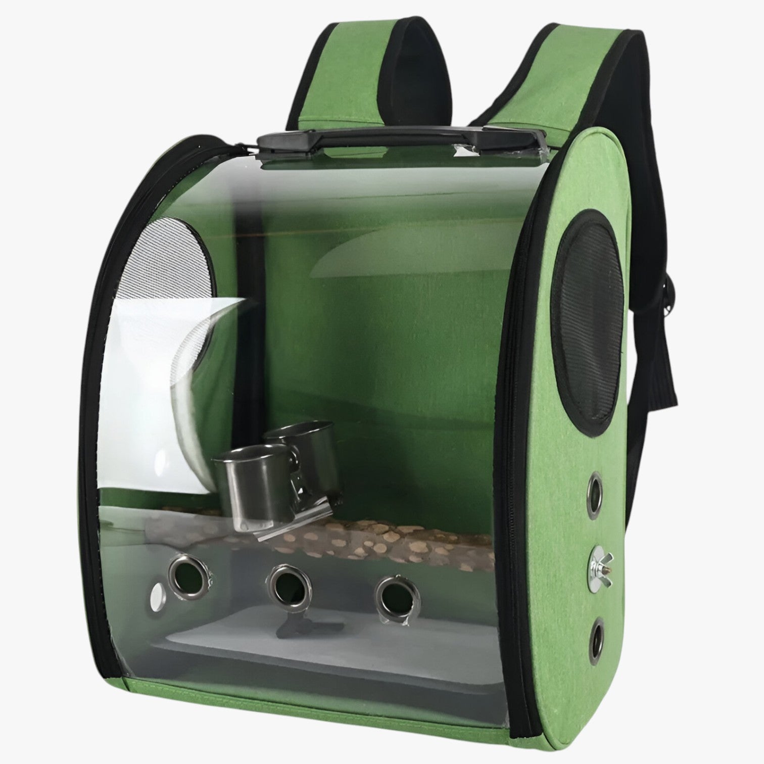 Agastya | Gabbia per uccelli spaziosa – Viaggio confortevole per il tuo uccello - Set Verde - pet pet accessories PET SUPPLIES - Concept Palermo
