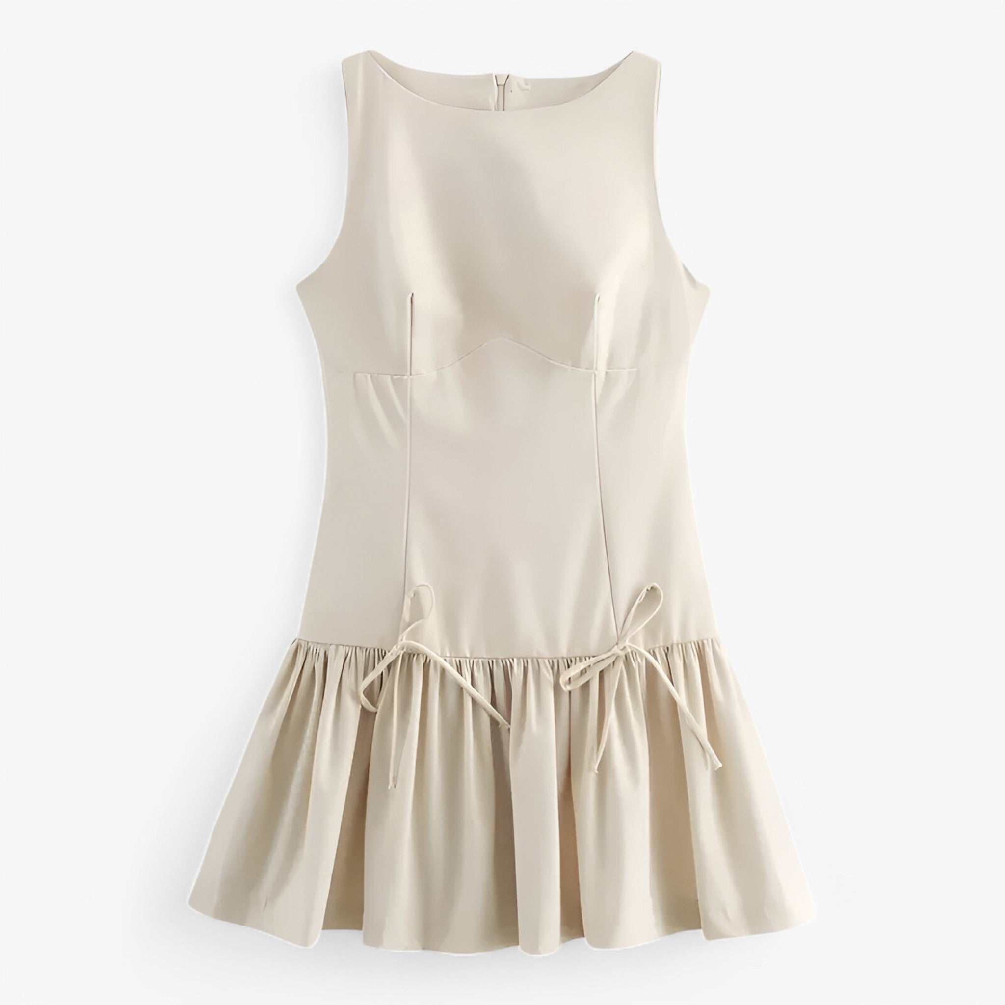 Serena | Mini abito plissé - Tendenza e sofisticatezza - Beige - - Concept Palermo