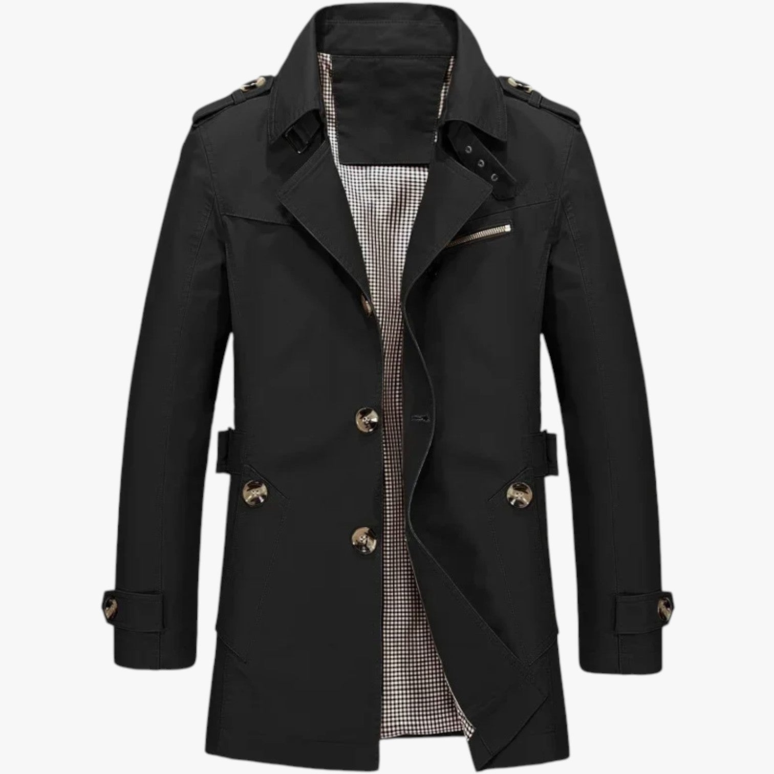 Henry | Giacca lunga da uomo - Stile casual e protezione per la mezza stagione - Nero - coat men coats Jackets & Coats - Concept Palermo