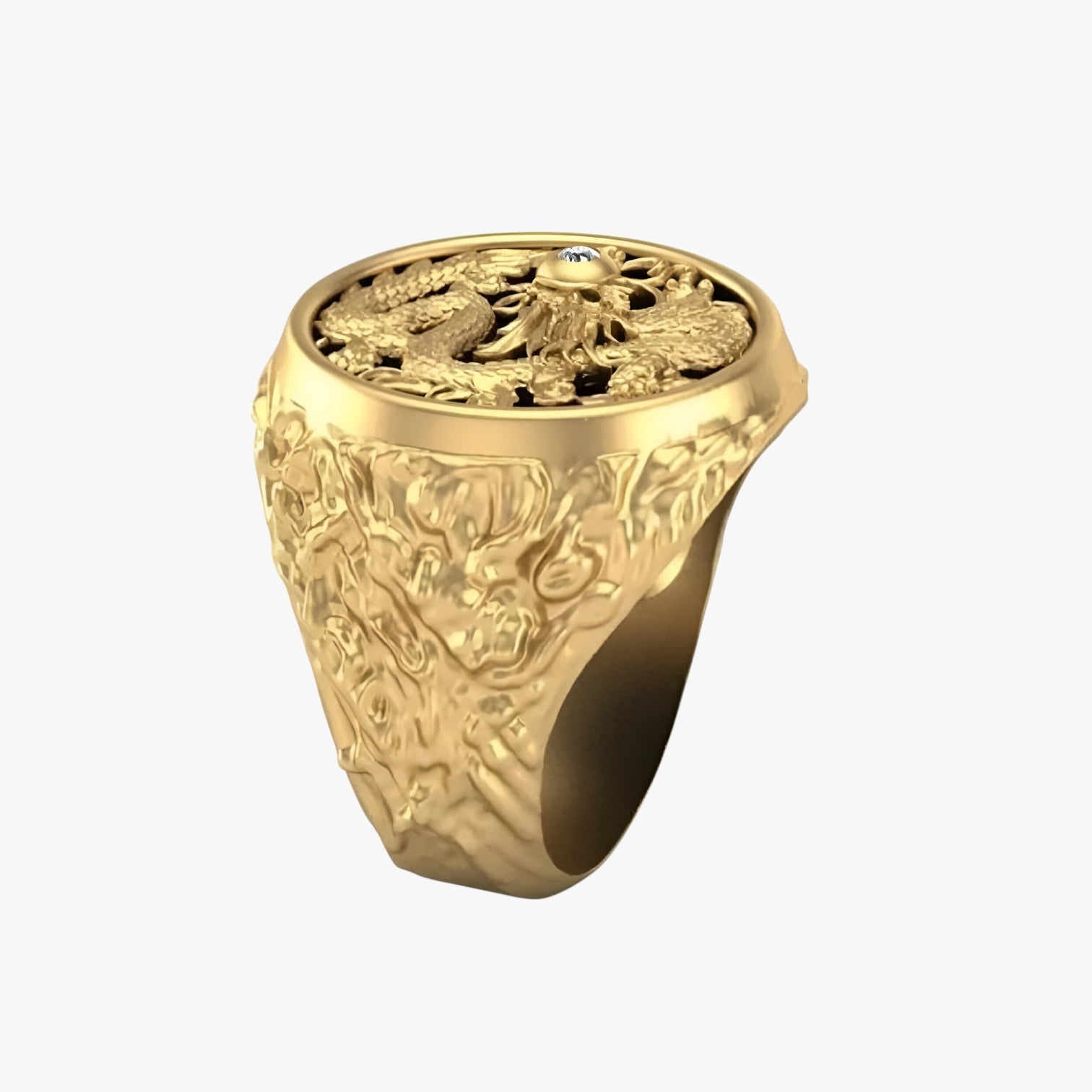 Seth | Anello drago dorato per uomini – Un colpo d'occhio robusto con potere simbolico - - mens accessory mens ring Rings - Concept Palermo
