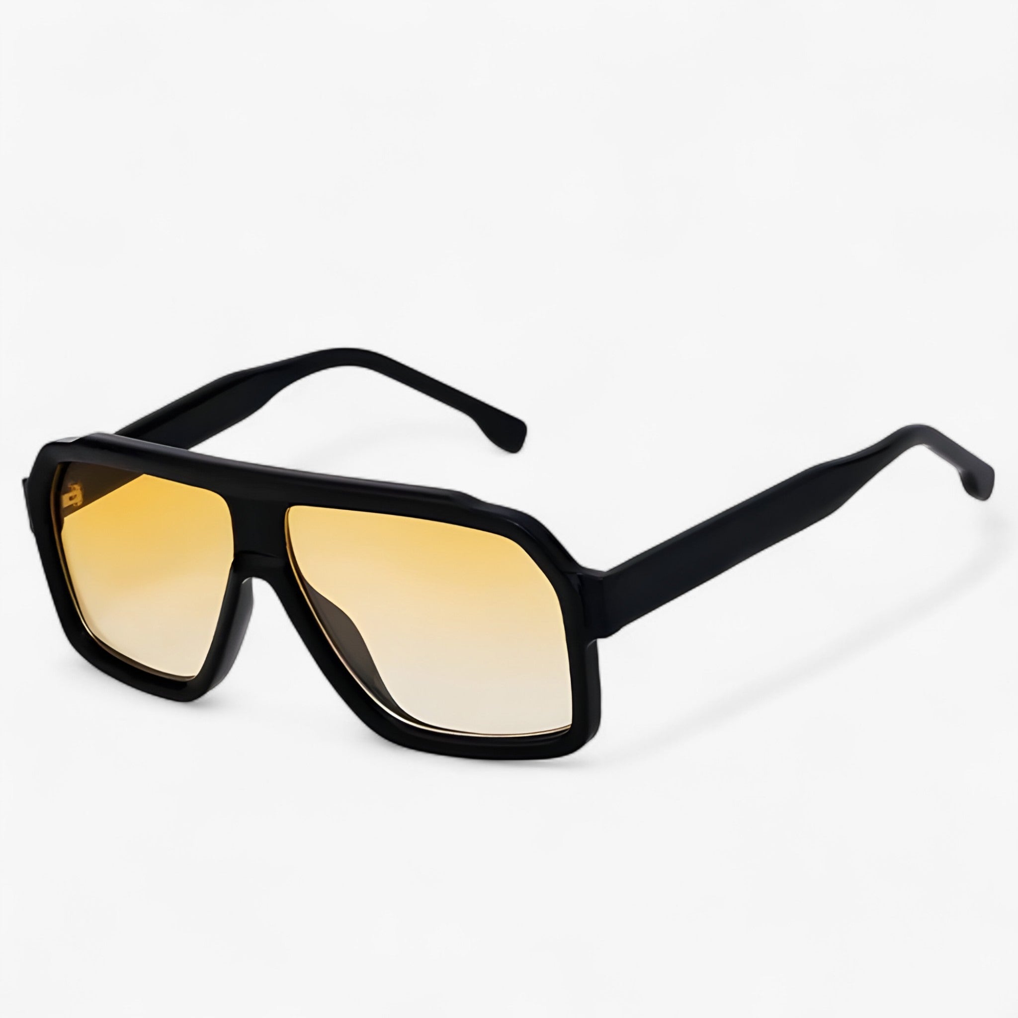 Viggo | Occhiali da sole punk oversize antivento - NeroGiallo - Fashion Sunglasses men sunglasses polarized mens sunglasses Polarized man sunglasses Sunglasses sunglasses polarized men - Concept Palermo