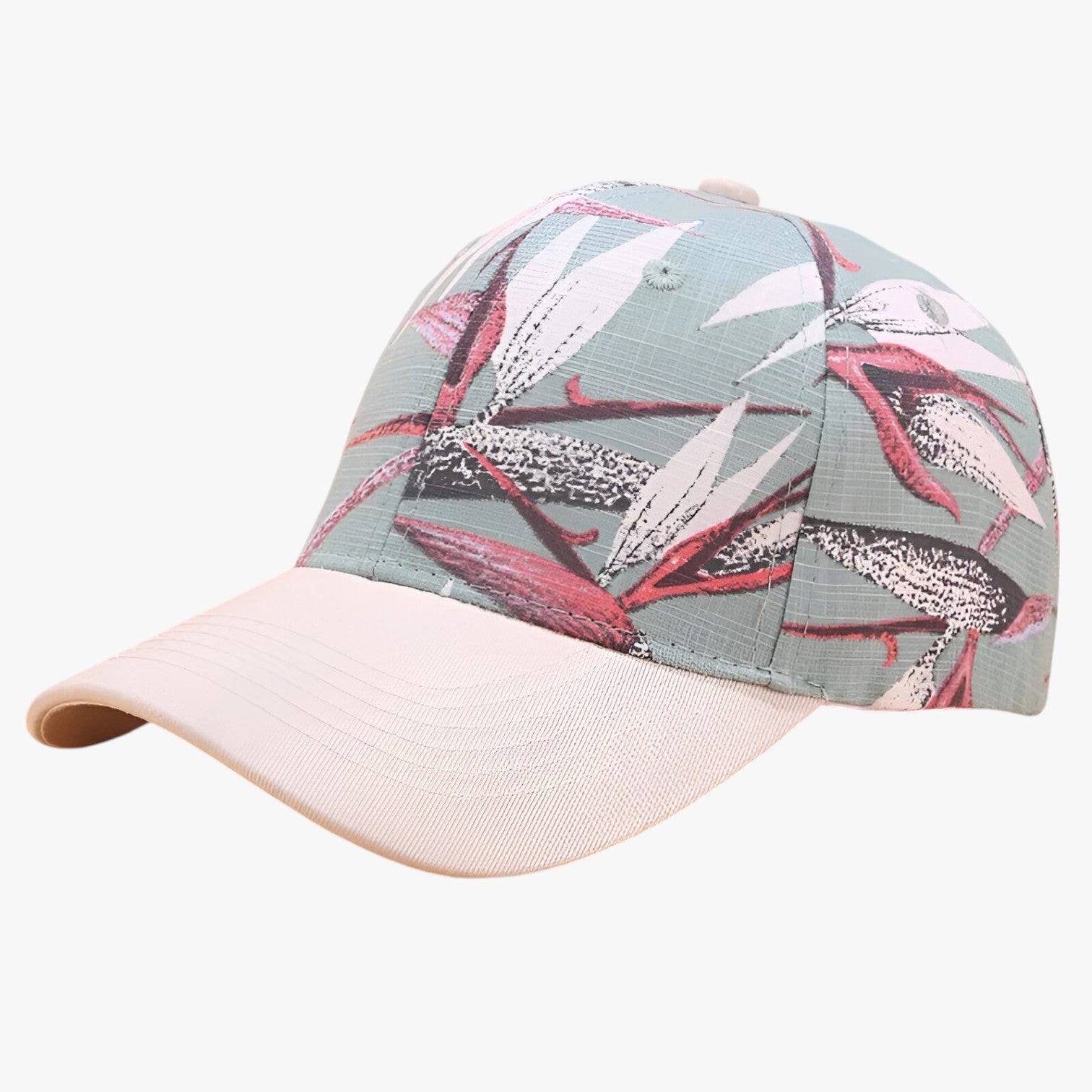 Ezra | Cappellino da baseball in cotone con stampa a foglie e visiera parasole - Verde Regolabile - Baseball caps caps mens cap - Concept Palermo
