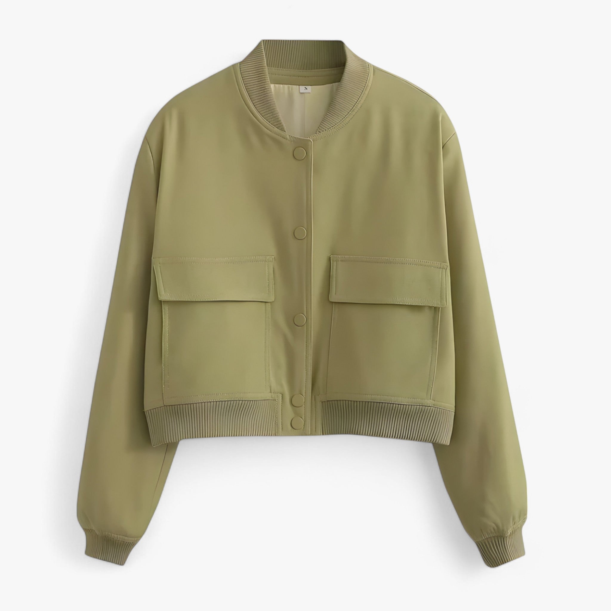 Skyler | Giacca aviatore bomber per donne – Crop autunno/inverno - verde chiaro - - Concept Palermo