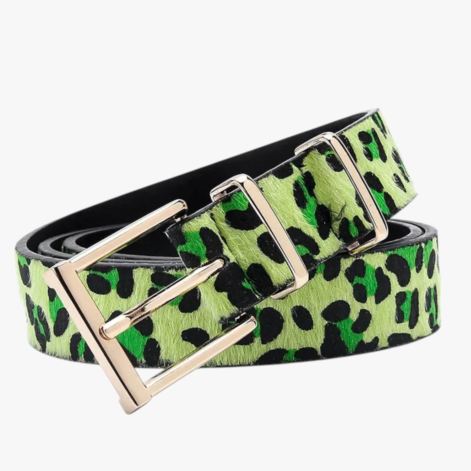 Julianna | Cintura in Pelle Leopardata con Fibbia Elegante - Verde - Belts waist belt for women Womens belt - Concept Palermo