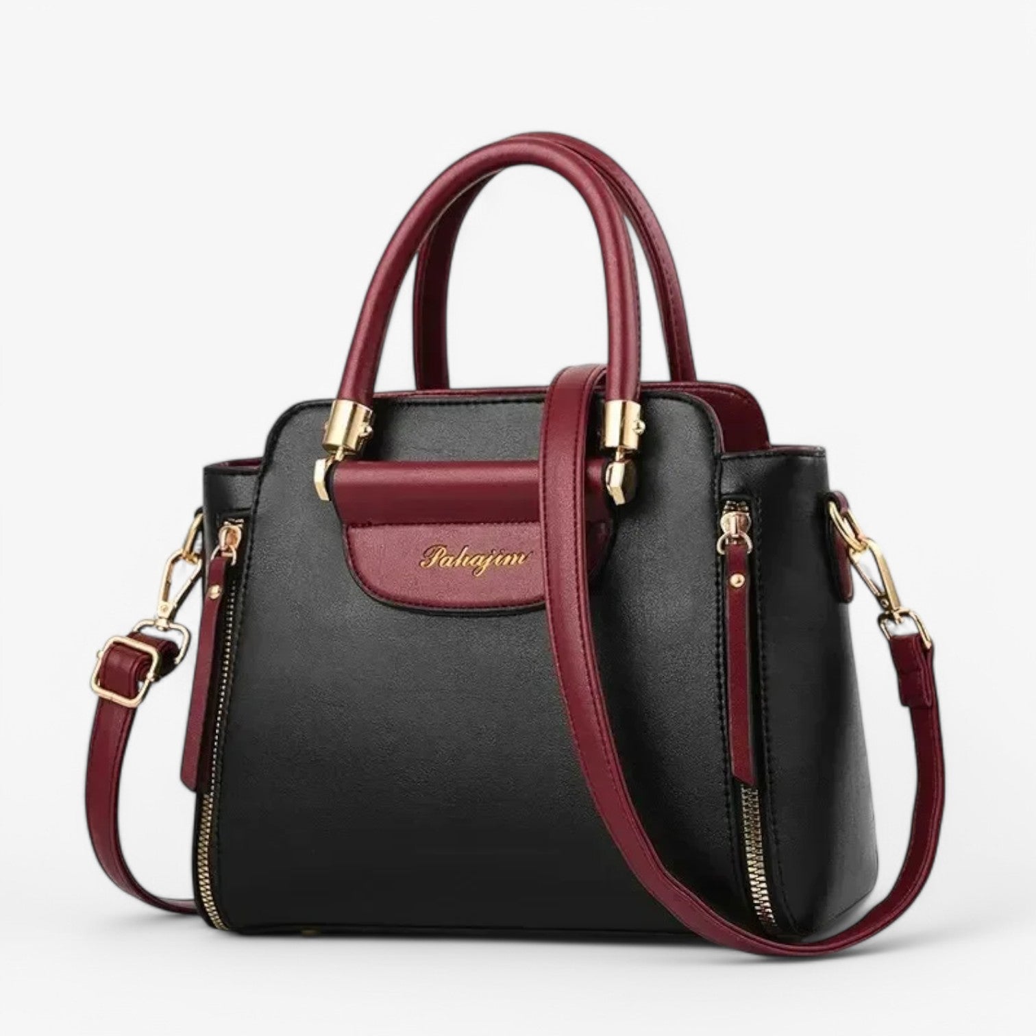 Elisabeth | Borsa a Mano Chic a Contrasto – Elegante e Professionale per il Lavoro - Nero - Bags handbags women bags - Concept Palermo