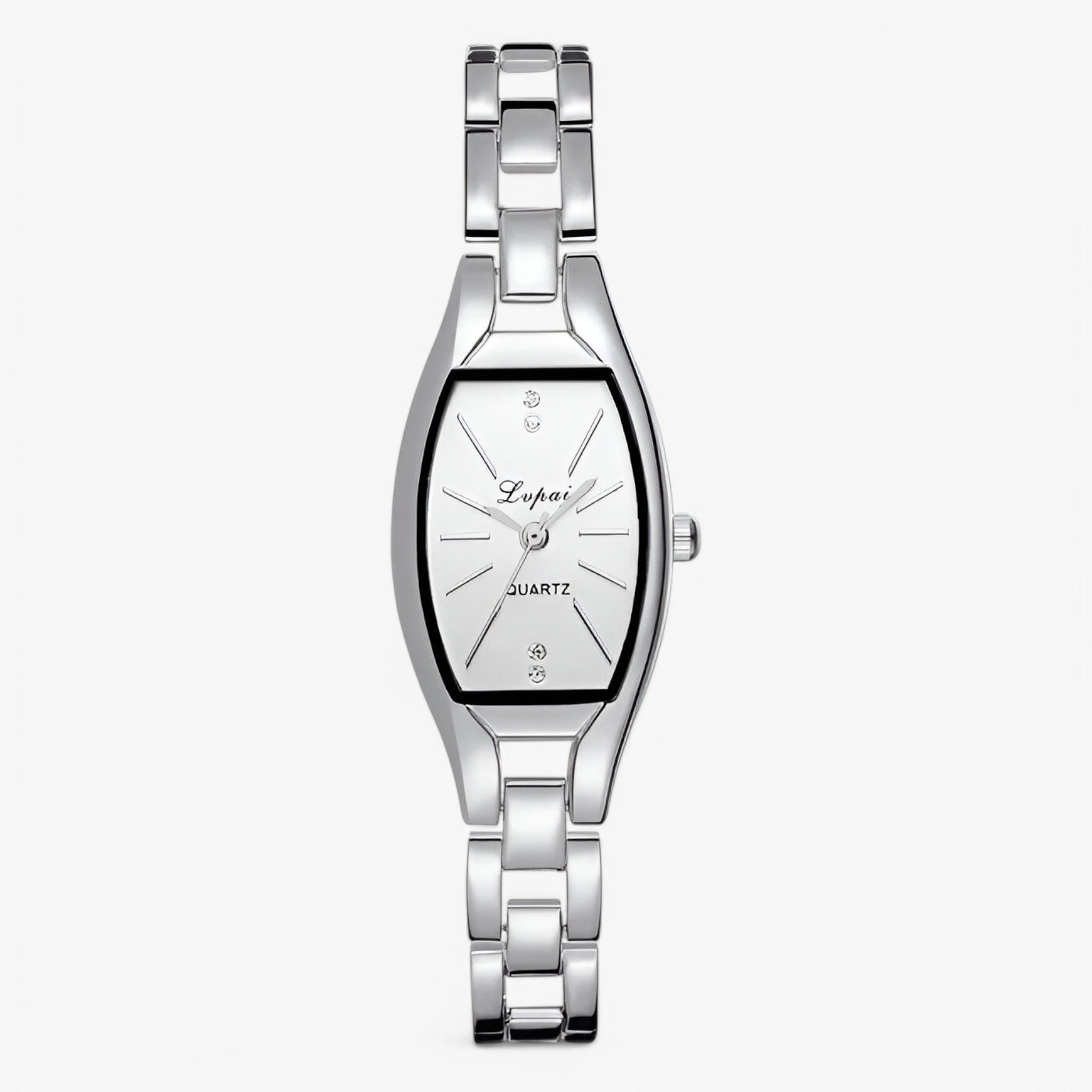 Léa | Orologio da donna minimalista con piccolo quadrante e dettagli in diamanti - Argento Bianca - female watch watch for women - Concept Palermo