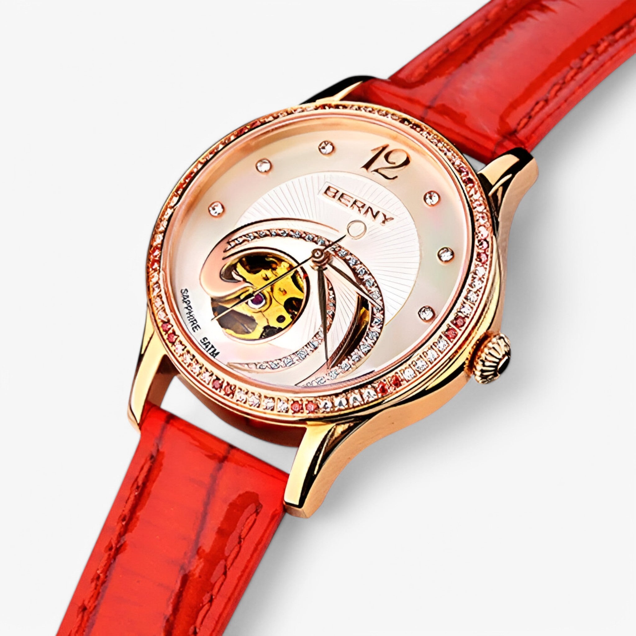 Sole | Orologio automatico scheletrato in pelle - - female watch watch for women - Concept Palermo