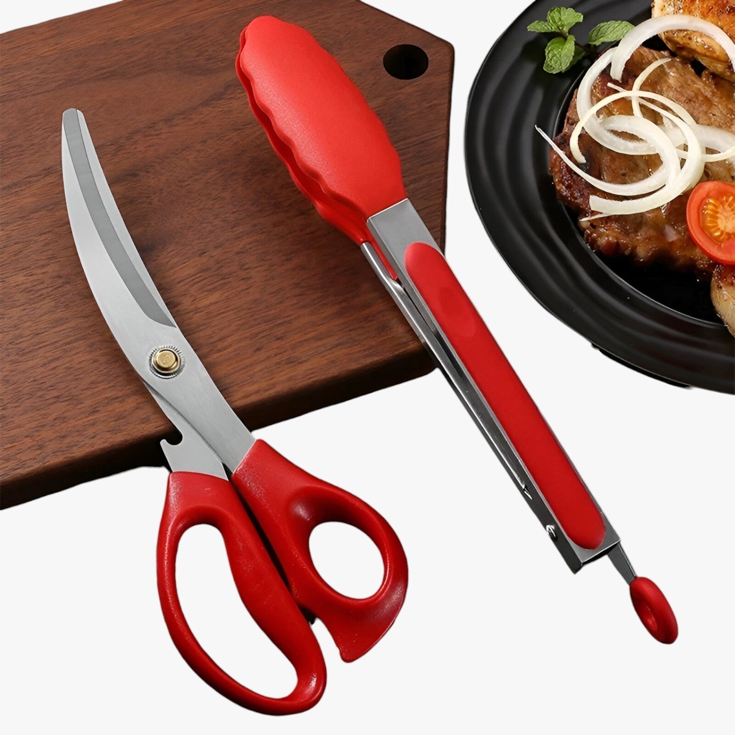 Rhett | Non-Grip & Handy - Set di pinze per barbecue RVS - - Kitchen kitchen accessory kitchen tools - Concept Palermo
