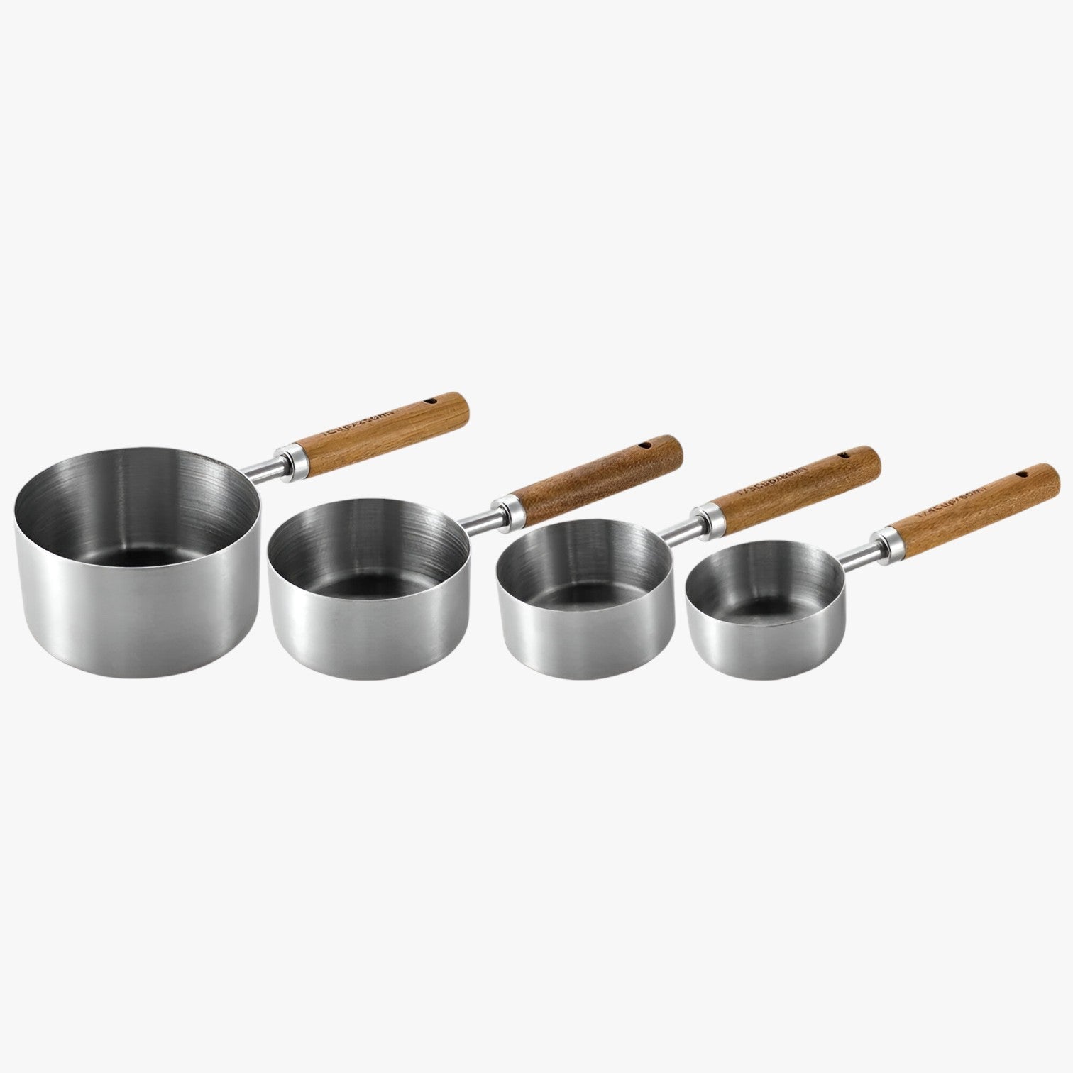 Yasmin | Set di misurini in acciaio inossidabile – Misurazioni precise e durevoli - 4Pezzi Argento Grande - Kitchen kitchen tools - Concept Palermo
