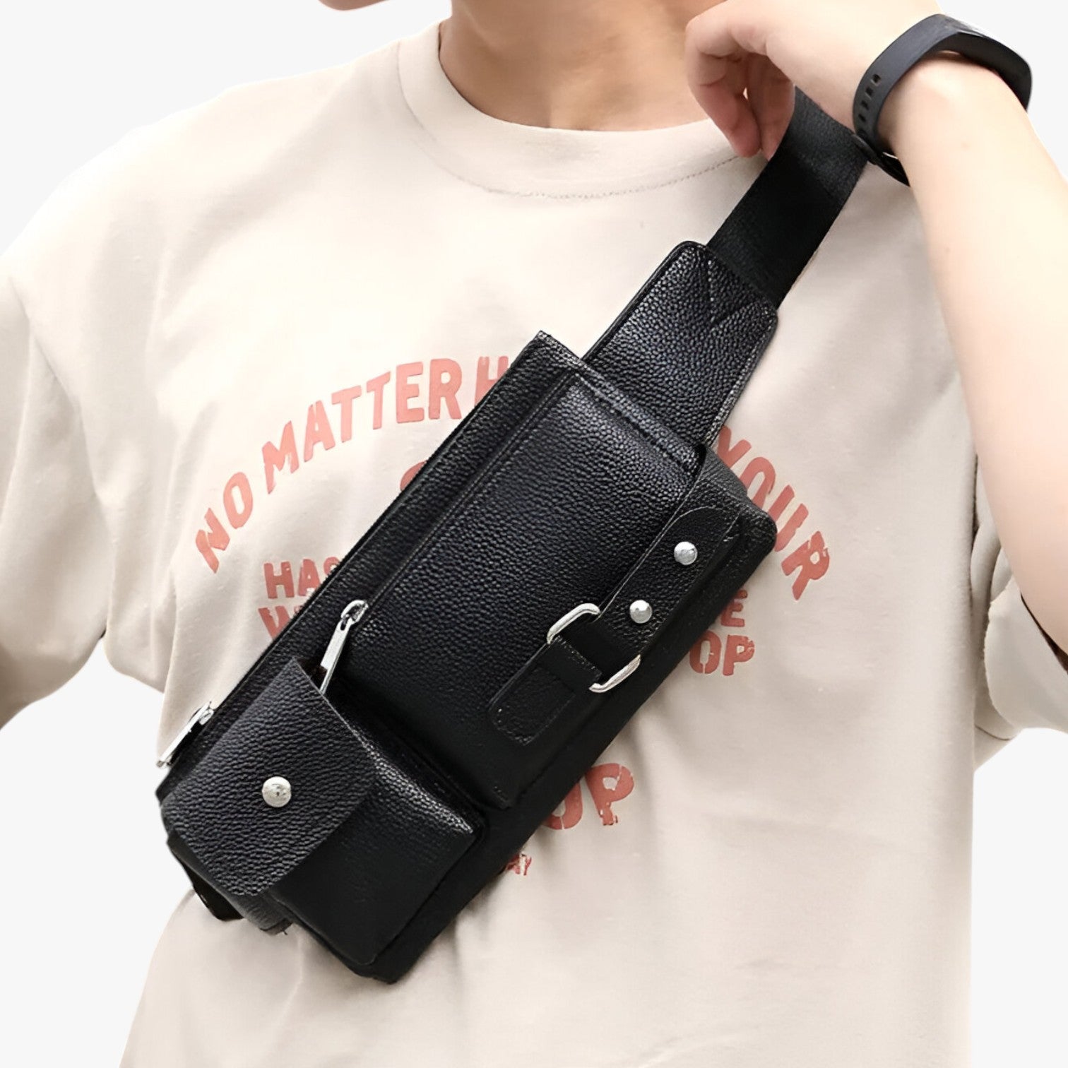 Azriel | Borsa a Vita Multifunzionale in Pelle - - Bags bags for men Crossbody Bags Shoulder & Crossbody Bags - Concept Palermo