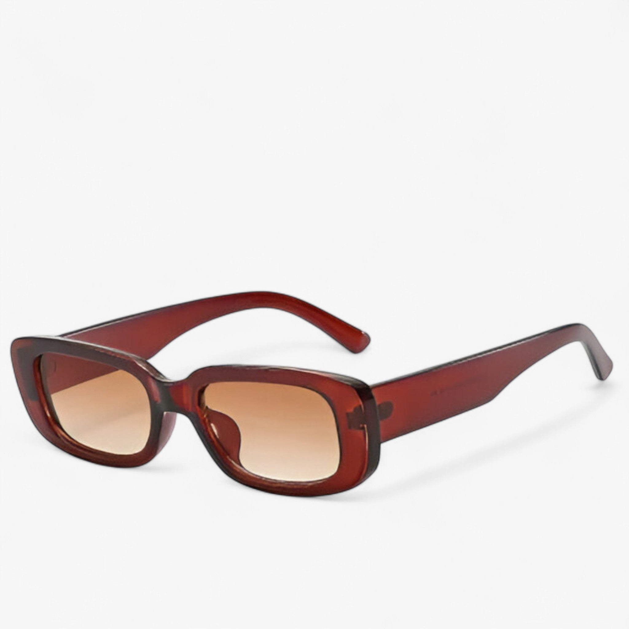 Nico | Occhiali da sole rettangolari retrò unisex con lenti nere - tè Come mostrato - Fashion Sunglasses mens sunglasses Polarized man sunglasses polarized sunglasses women sun glasses Sun protection Sunglasses sunglasses polarized men - Concept Palermo