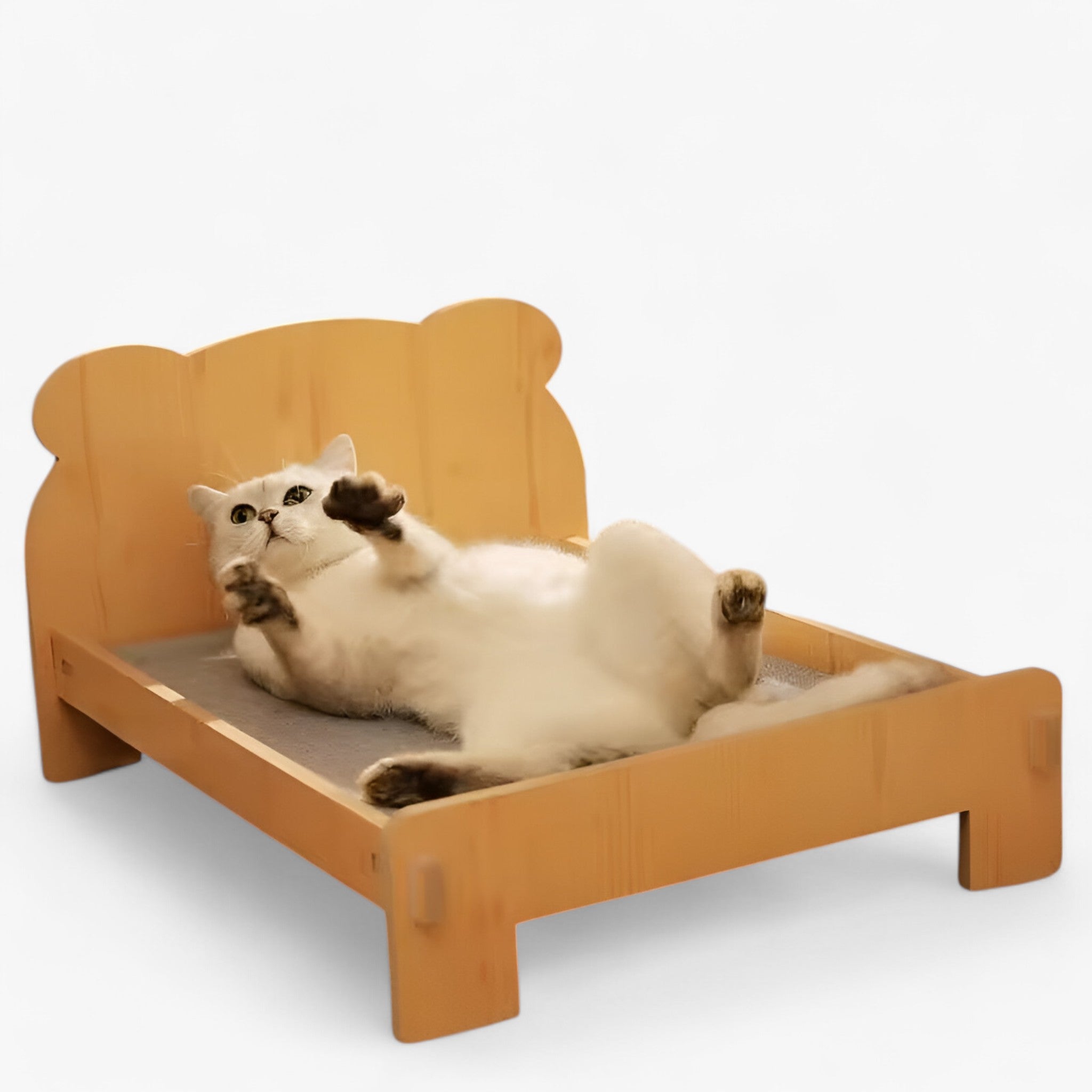 LuxuKat | Letto per gatti in legno massello – Sostenibile, Confortevole e Stiloso - - - Concept Palermo
