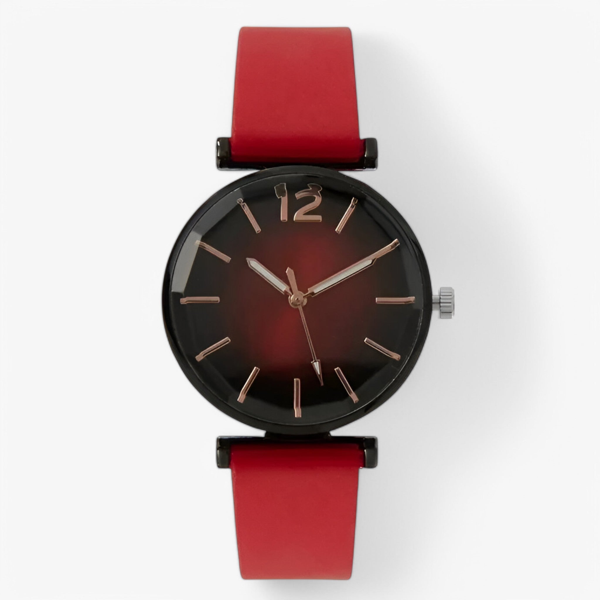 Lena | Orologio sportivo casual con cinturino in silicone - Rossa - female watch watch for women - Concept Palermo