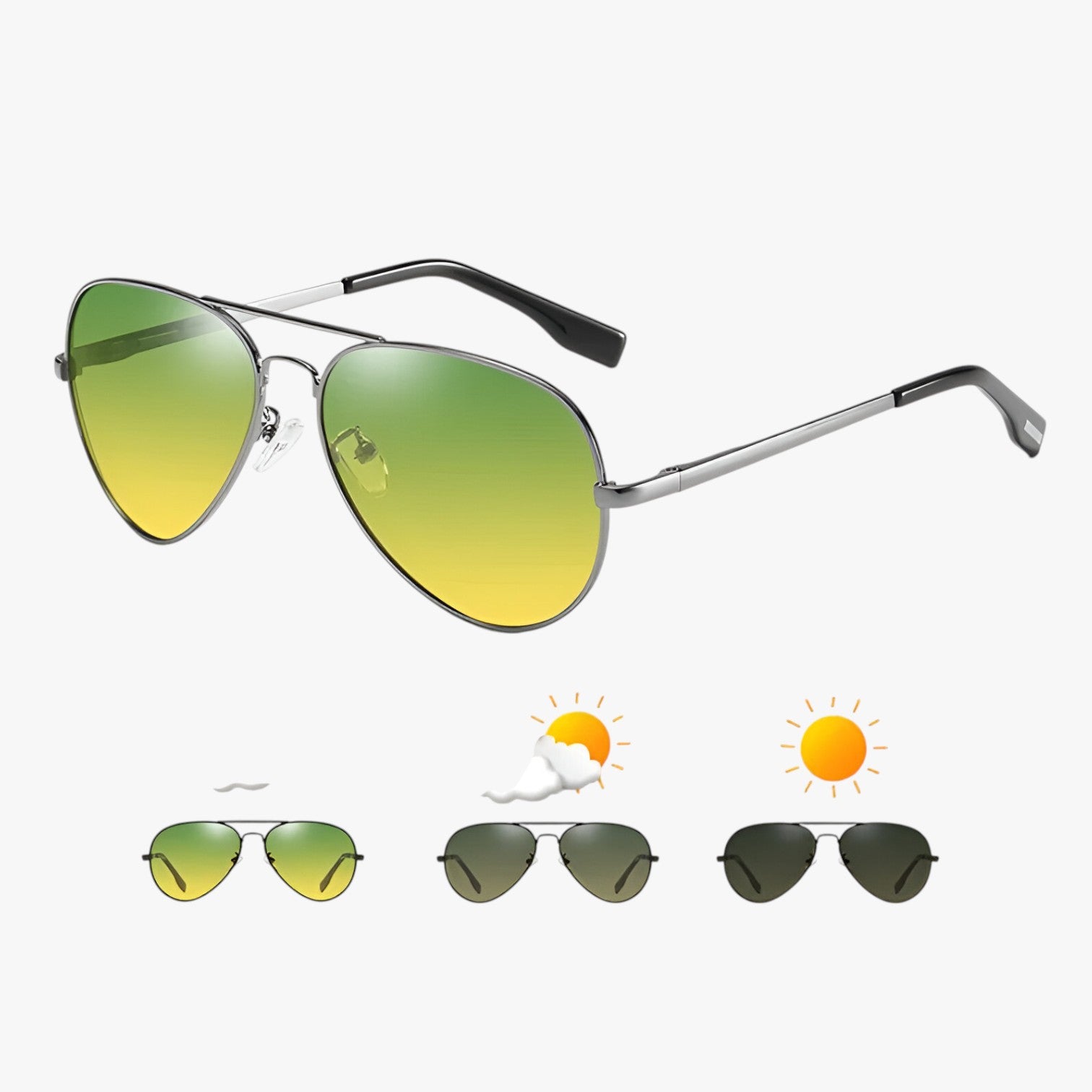 Matteo | Occhiali da sole camaleonti per ogni luce - argento - Fashion Sunglasses mens sunglasses Sunglasses - Concept Palermo