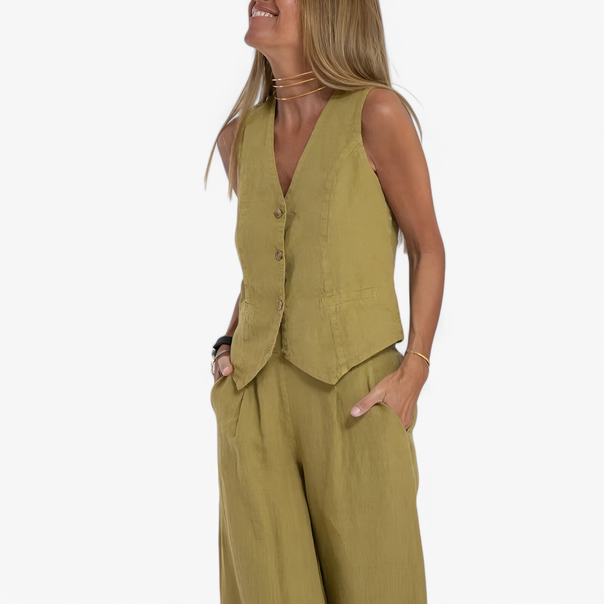 Lina | Gilet senza maniche (con pantaloni coordinati gratuiti) - - - Concept Palermo