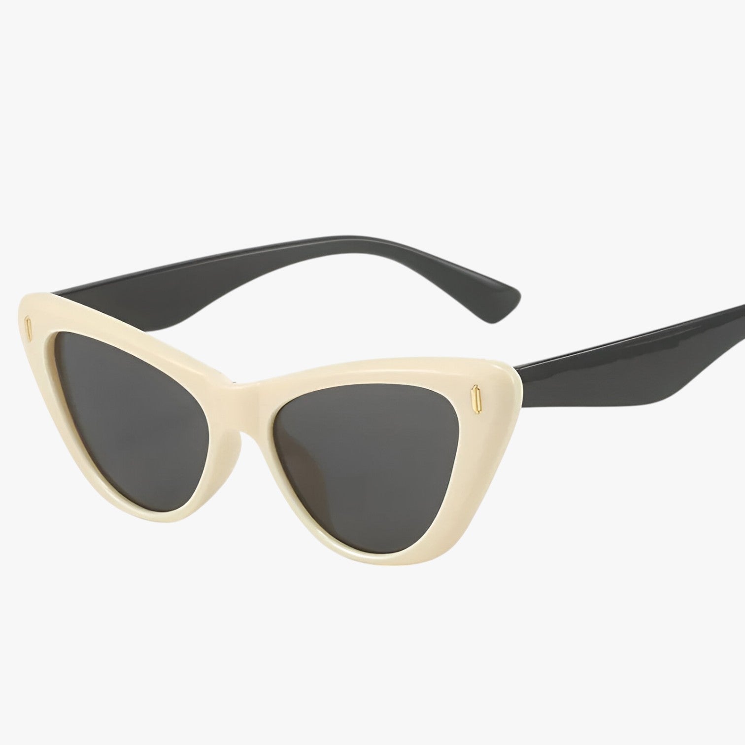 Kamila | Vintage Chic - Occhiali da sole Cat-Eye Ovali per protezione UV - Beige grigio MULTI - Fashion Sunglasses polarized sunglasses women Sunglasses - Concept Palermo