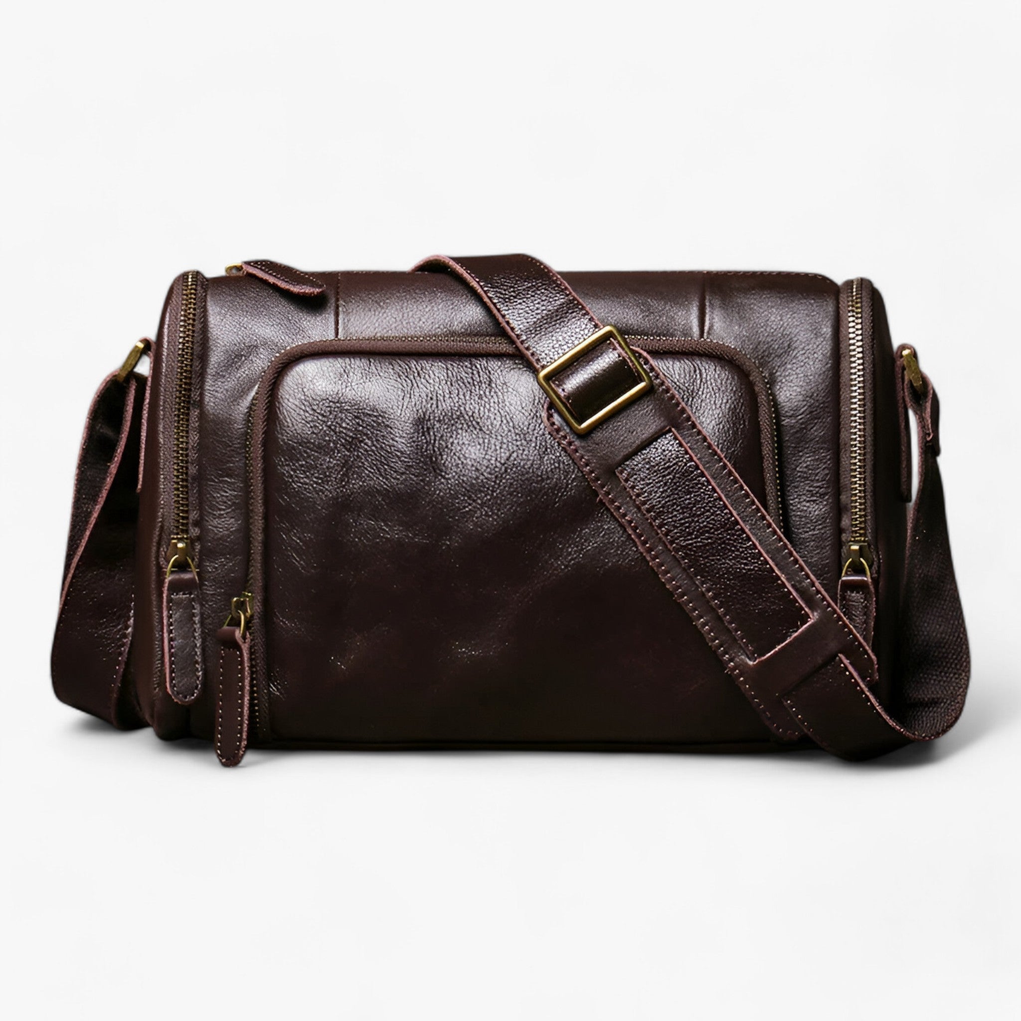 Benjamin | Borsa a spalla vintage - Elegante e multifunzionale - Caffè Scuro - - Concept Palermo