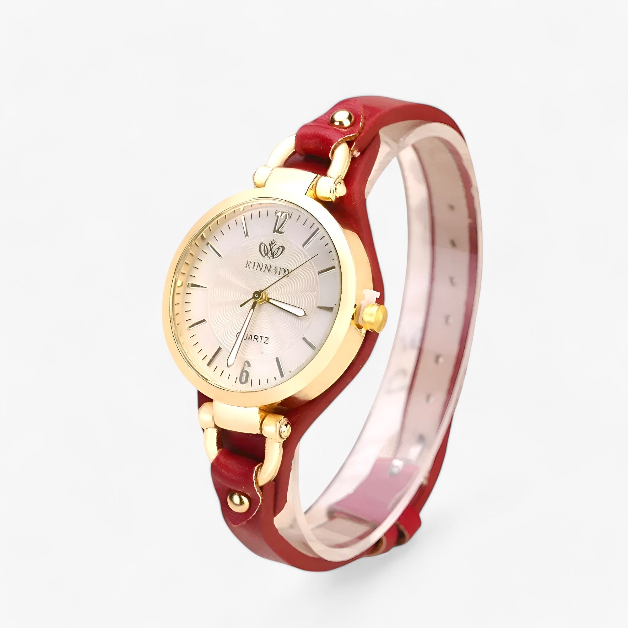 Jiezel | Orologio da Donna - Elegante e Sottile Bracciale in PU Pelle - Rosso - ladies watch watch for women WOMEN wrist watches for women - Concept Palermo
