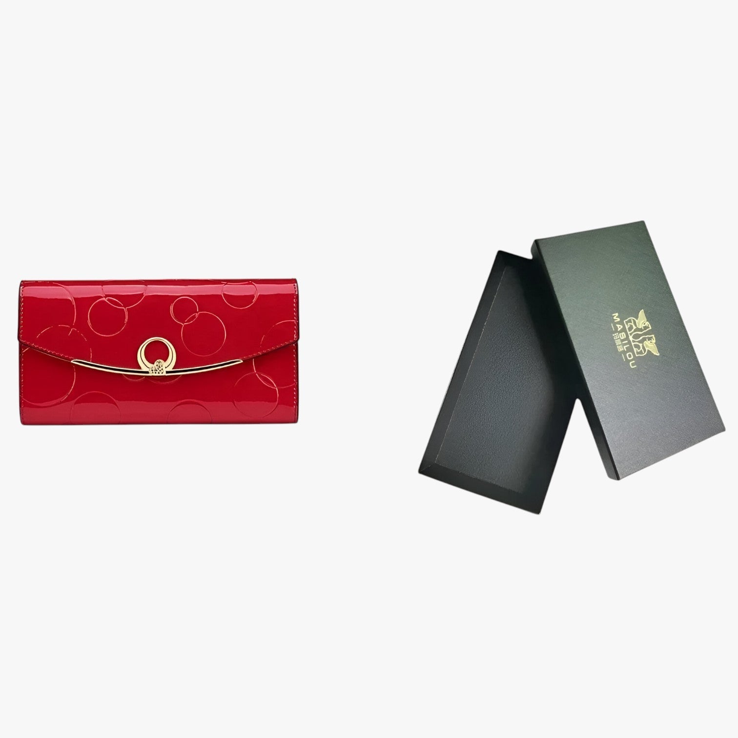 Shiela | Portafoglio da donna di lusso - Elegante, spazioso e pratico - rosso con scatola - wallet womens wallet - Concept Palermo