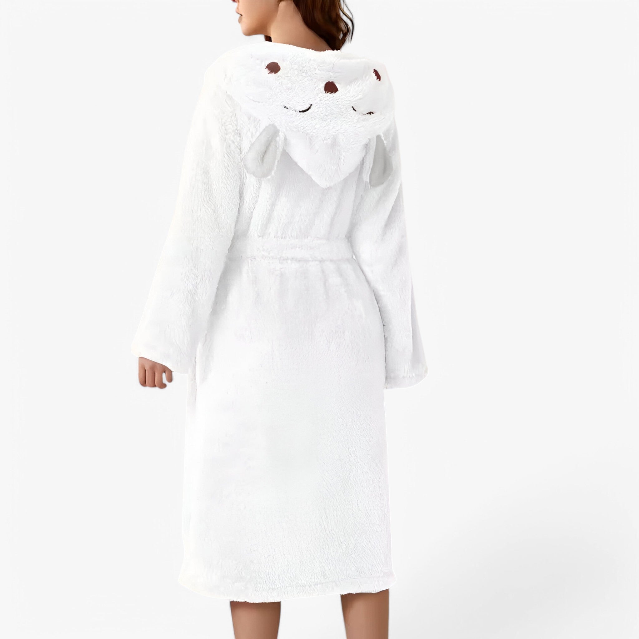 Luna | Morbido Accappatoio con Orecchie di Coniglio - Bianco - - Concept Palermo