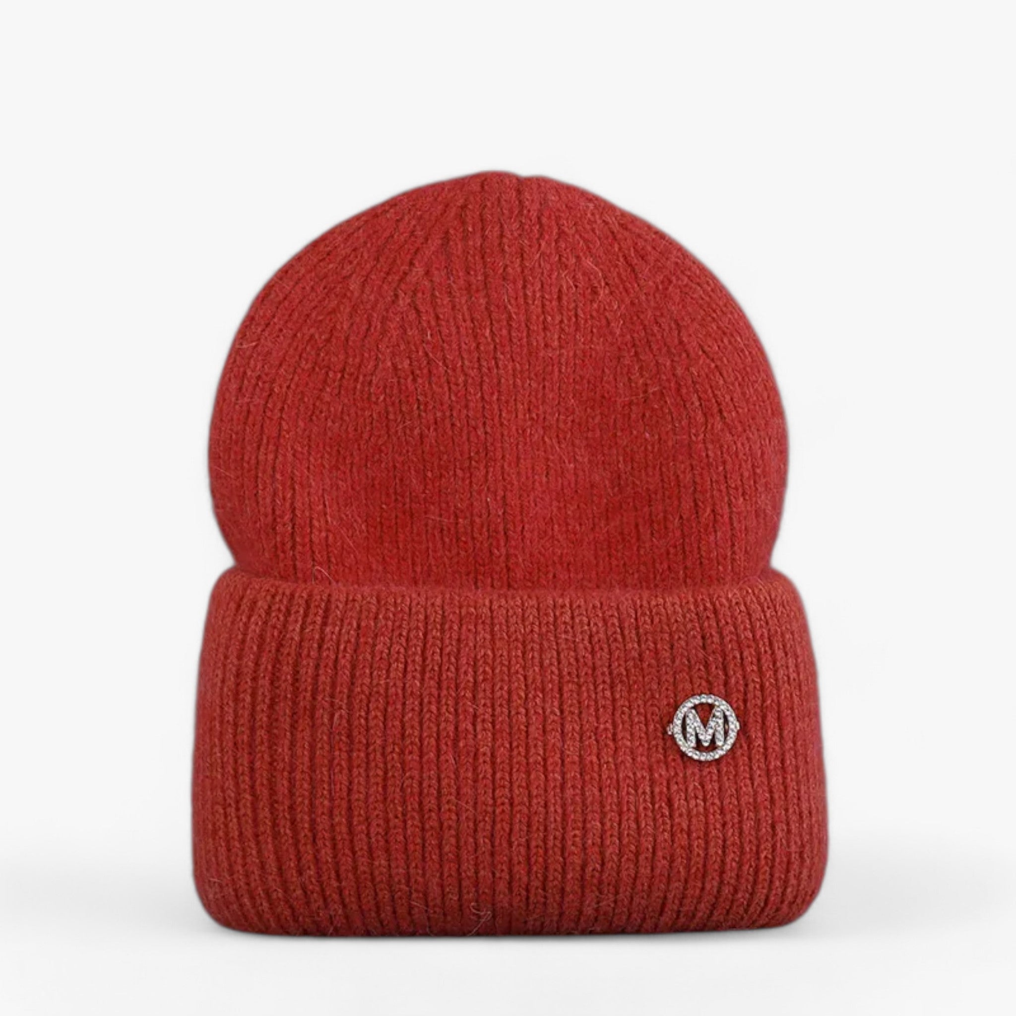 Elle | Cappello invernale: calore lussuoso con vera pelliccia di coniglio - Rosso e arancione con M 54cm-60cm - bucket hats hat Sun Hats - Concept Palermo