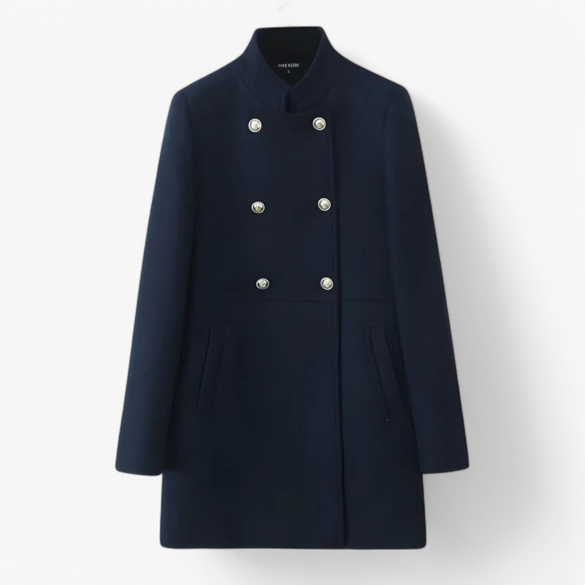 Trice | Cappotto in lana – Cappotto autunnale alla moda - Blu navy - - Concept Palermo