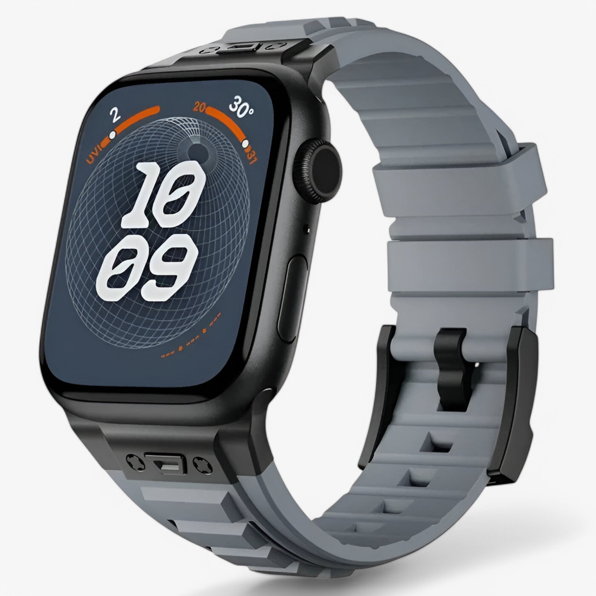 Alex | Cinturino Sportivo in Silicone per Apple Watch - nero grigio - - Concept Palermo