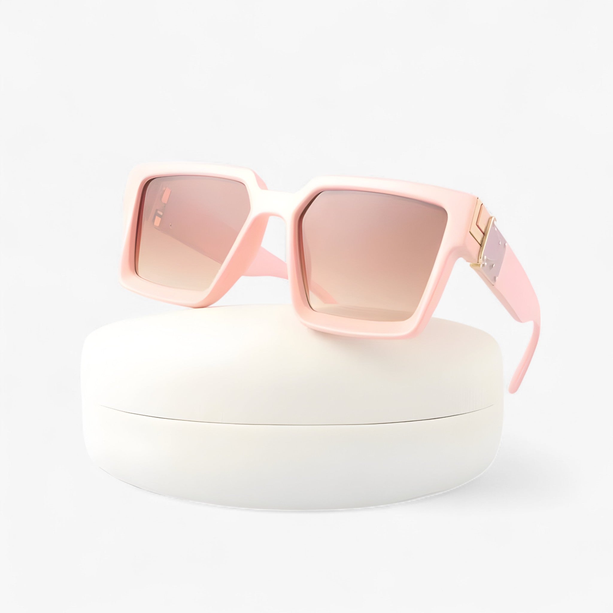 Rex | Occhiali da sole quadrati vintage neri da uomo - Tè rosa no box - Fashion Sunglasses men sunglasses polarized mens sunglasses Polarized man sunglasses Sunglasses sunglasses polarized men - Concept Palermo