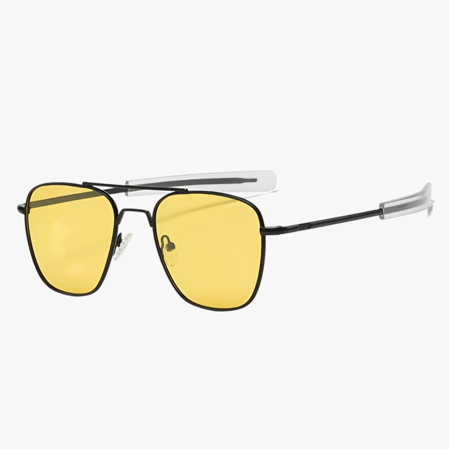 Max | Occhiali da sole vintage in metallo leggero - Giallo Nero Polarizzato - Fashion Sunglasses mens sunglasses Sunglasses - Concept Palermo