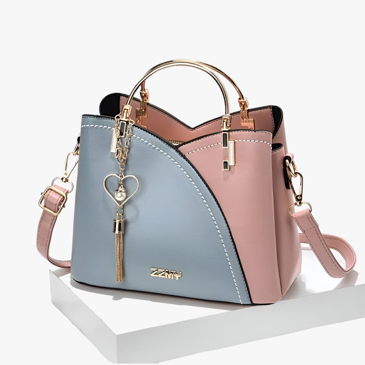 Loisa | Borsa a tracolla in pelle per donna elegante e versatile in colori alla moda - Blu cielo - bag Gift Gifts for women Shoulder Bags women womens fashion - Concept Palermo
