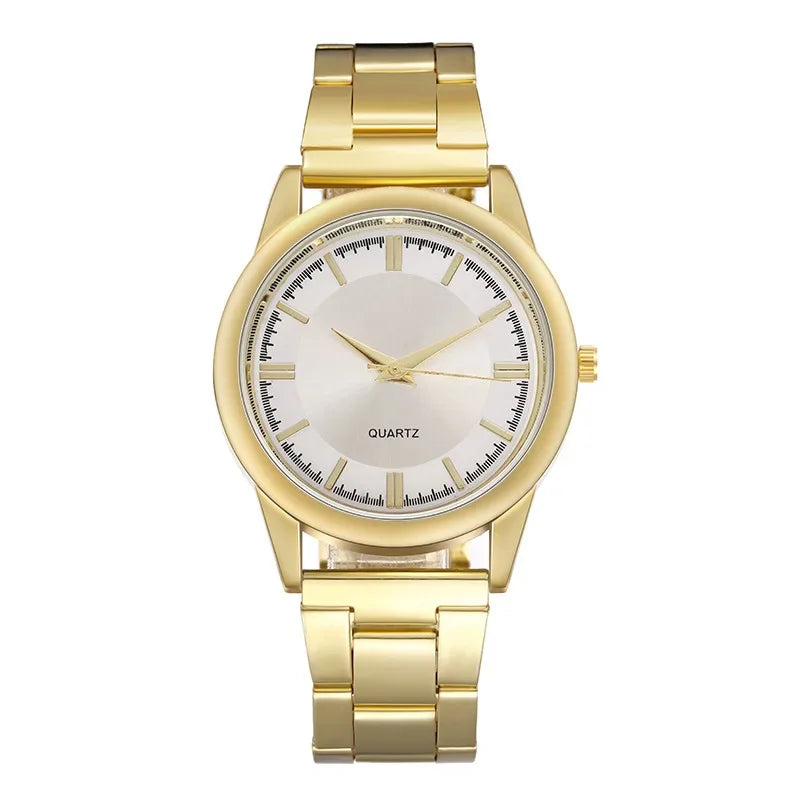 Fritz | Orologio al quarzo classico - Design elegante in acciaio inossidabile - Guld Vit - - Concept Palermo