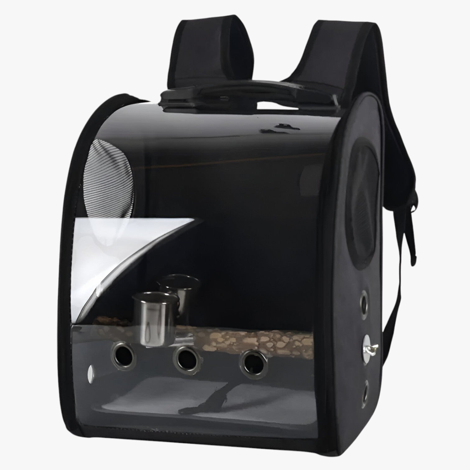 Agastya | Gabbia per uccelli spaziosa – Viaggio confortevole per il tuo uccello - Set Nero - pet pet accessories PET SUPPLIES - Concept Palermo