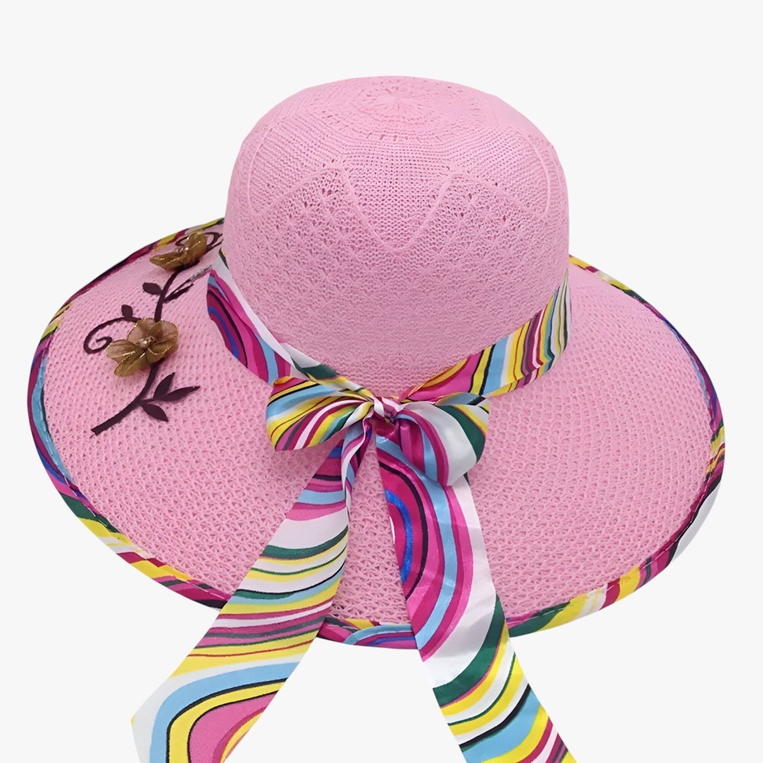 Nadia | Cappello estivo con grande fascia - Elegante, pieghevole e protettivo dai raggi UV - - hat Hat for girls summer hat Sun Hats women hat - Concept Palermo