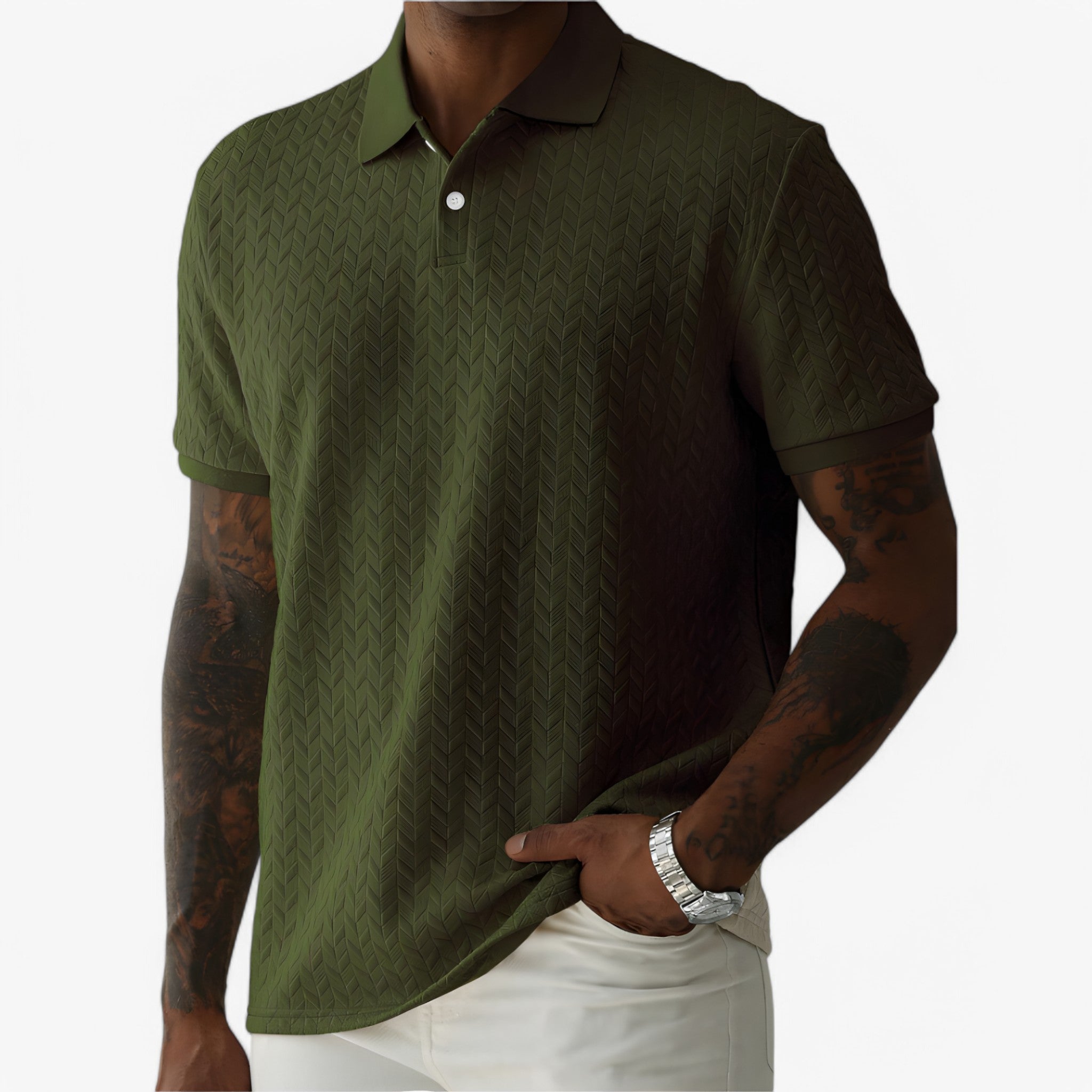 Carlo | Elegante Poloshirt - Verde - Herren jacket - Concept Palermo