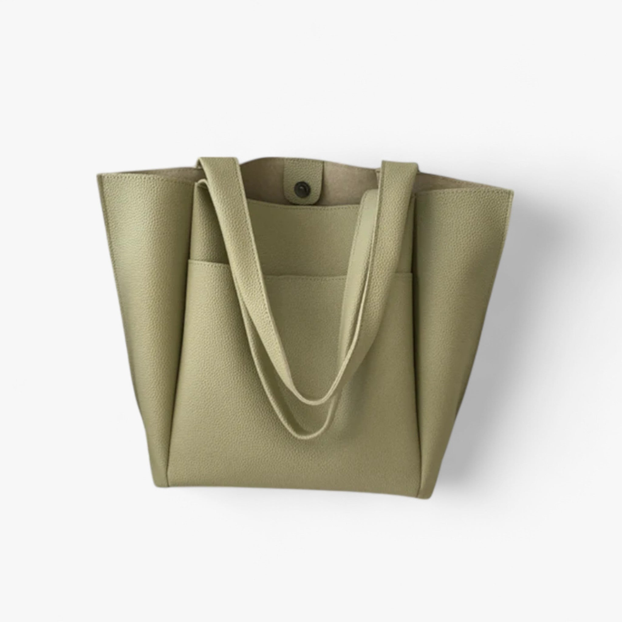 Lyka | Borsa a tracolla di lusso in pelle vegana - Salvia 42cmx32cmx12cm - bags handbags Handbags Women Shoulder & Crossbody Bags Shoulder Bags women bags Women's handbags - Concept Palermo