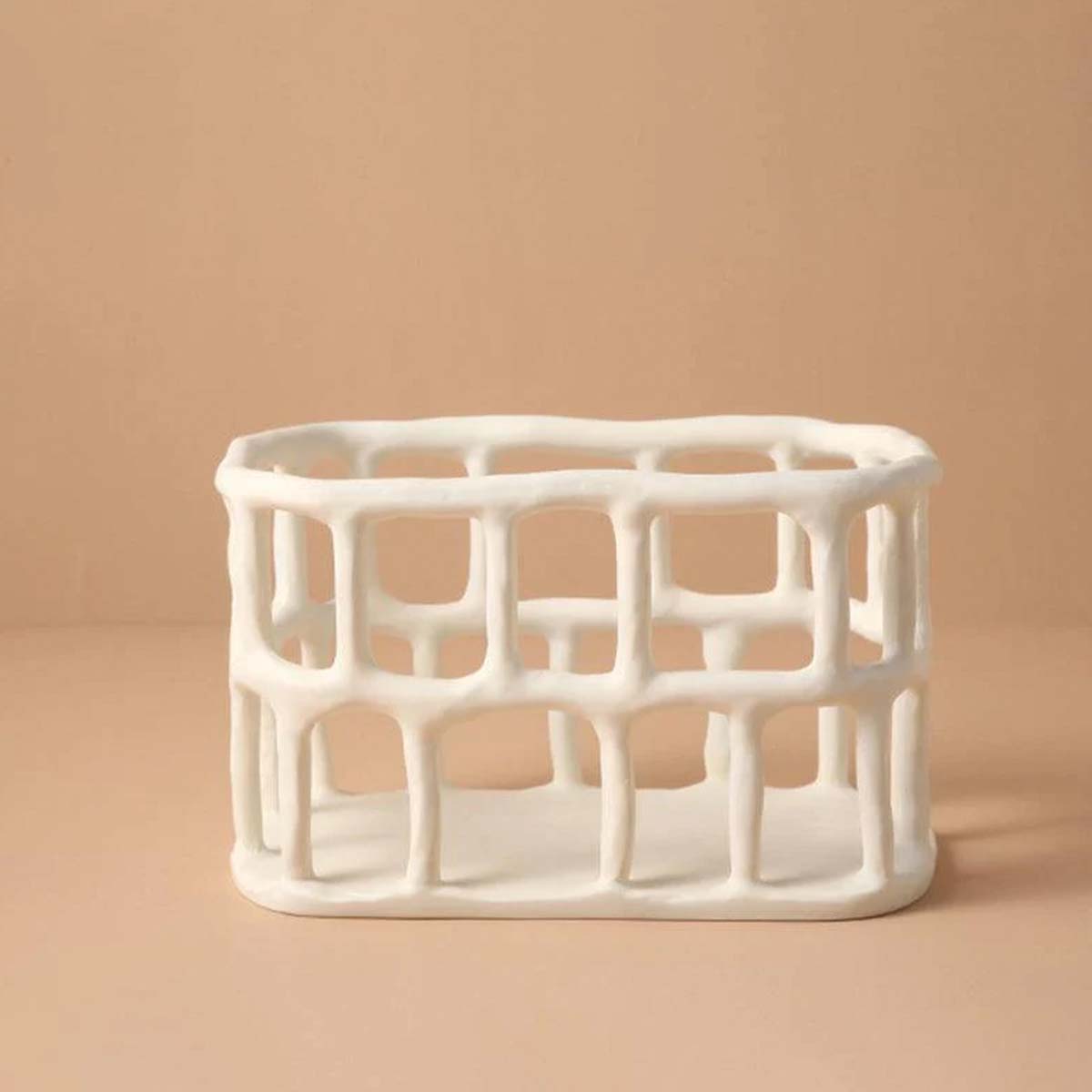 Ciotola di Frutta in Resina Artistica con Design Elegante - Bianco - Ceramics Decor Kitchen - Concept Palermo