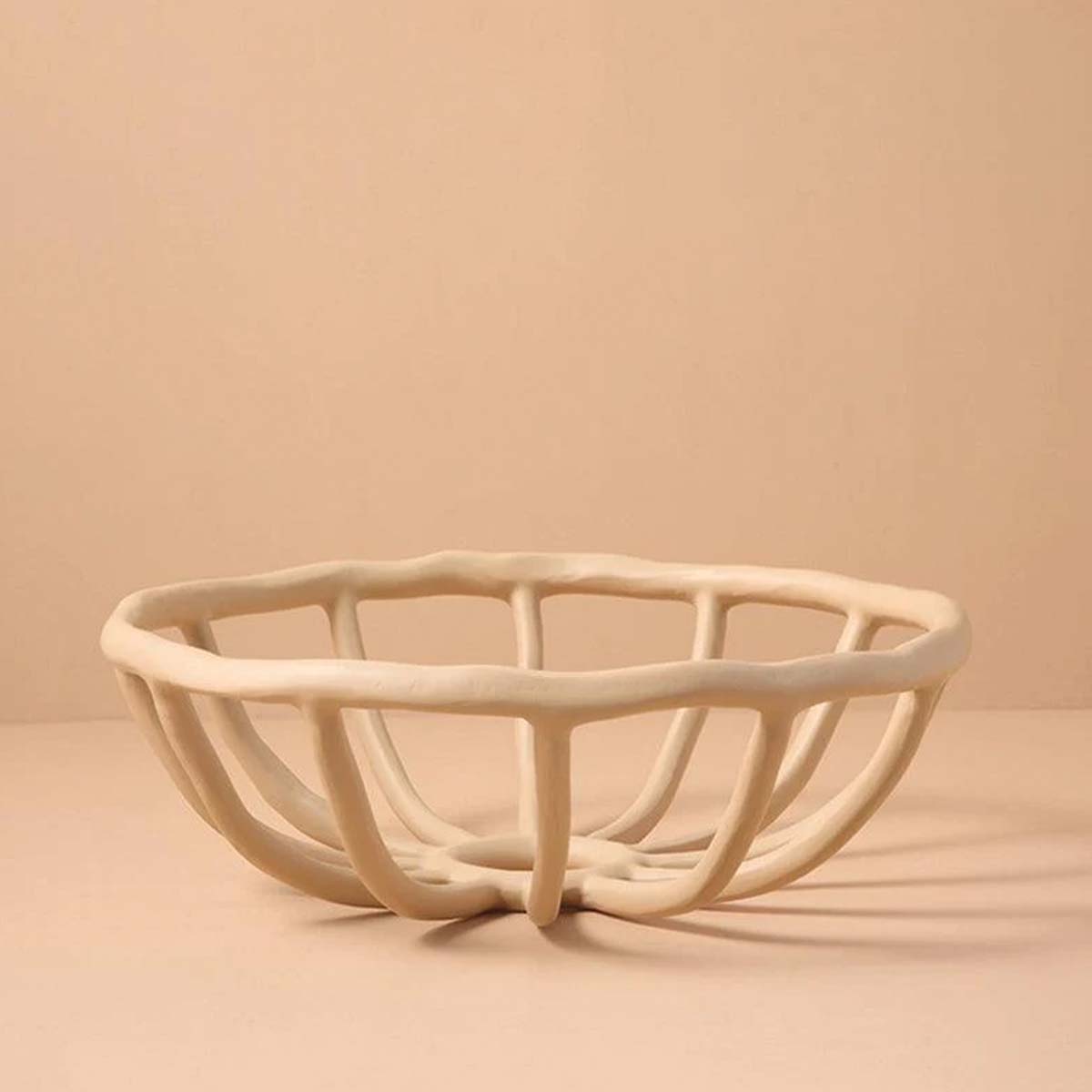 Ciotola di Frutta in Resina Artistica con Design Elegante - Tortora - Ceramics Decor Kitchen - Concept Palermo