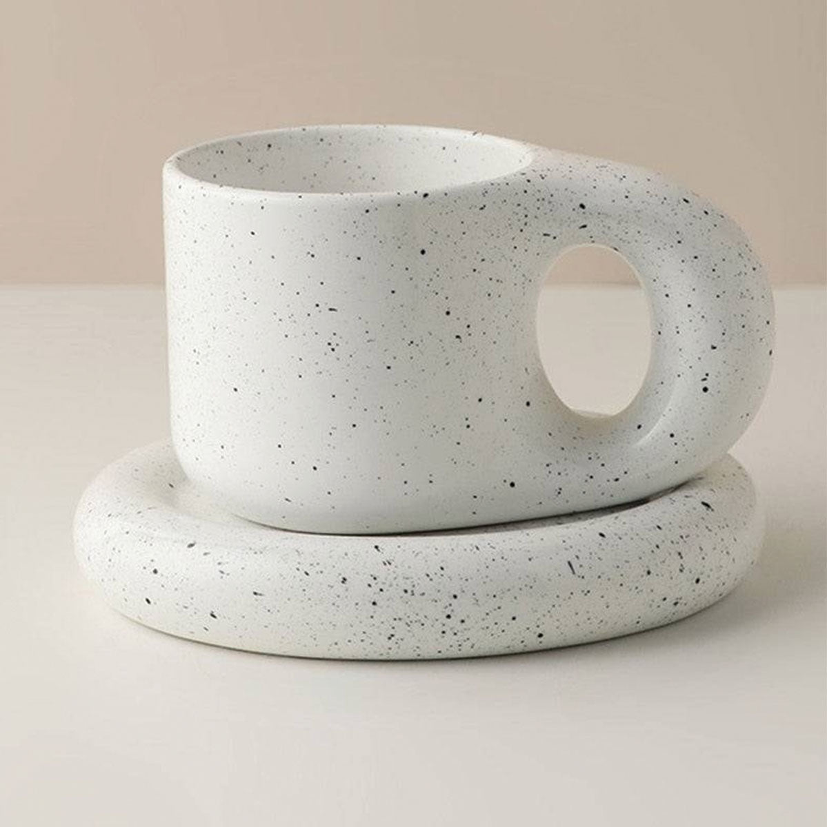 Tazza da Espresso Chic Kraftig in Ceramica | Design Elegante e Robusto per il Tuo Piacere di Espresso - Bianco - Ceramics Kitchen - Concept Palermo