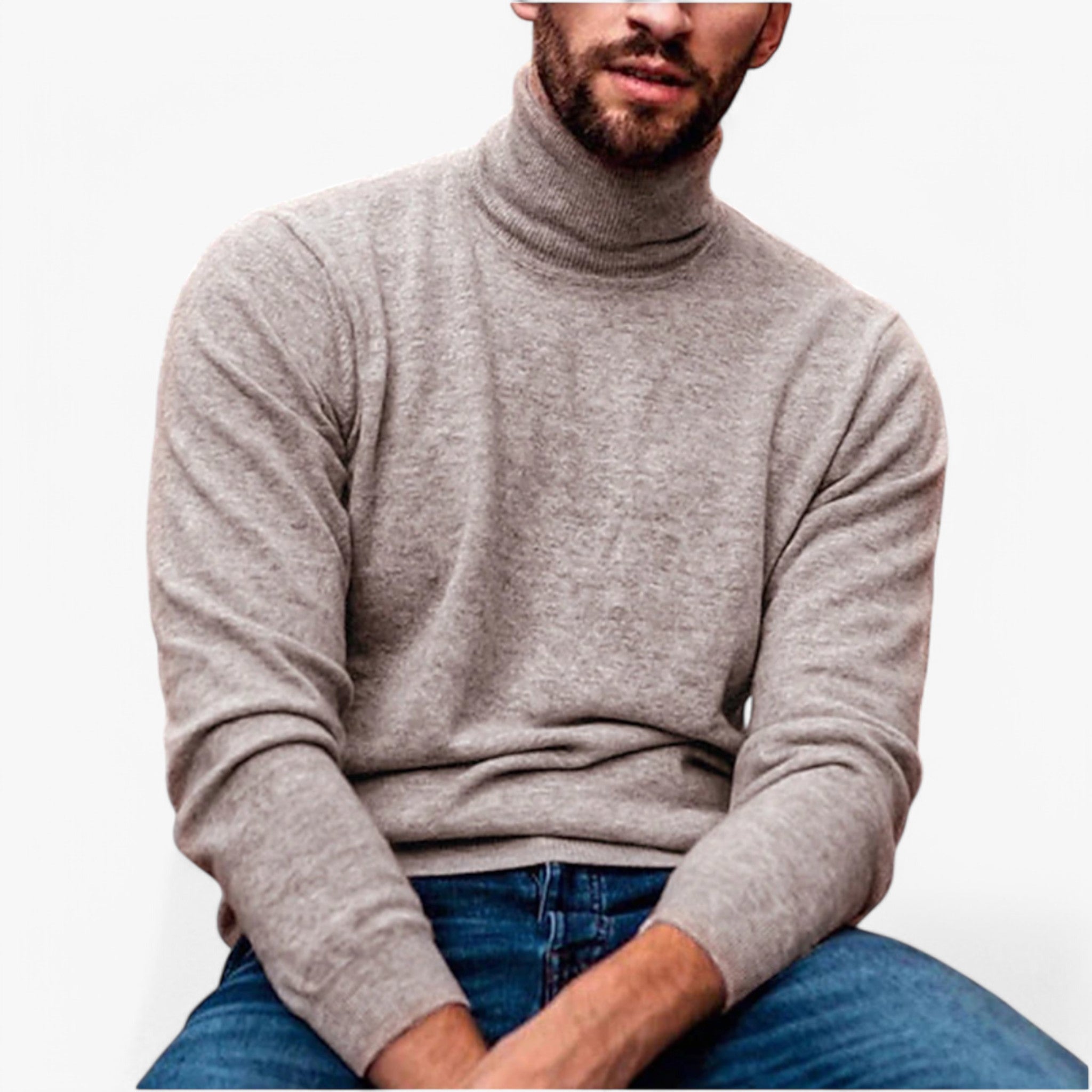 Lanz - Elegante Maglione per la Stagione Fredda - Khaki - men week42-tuesday - Concept Palermo