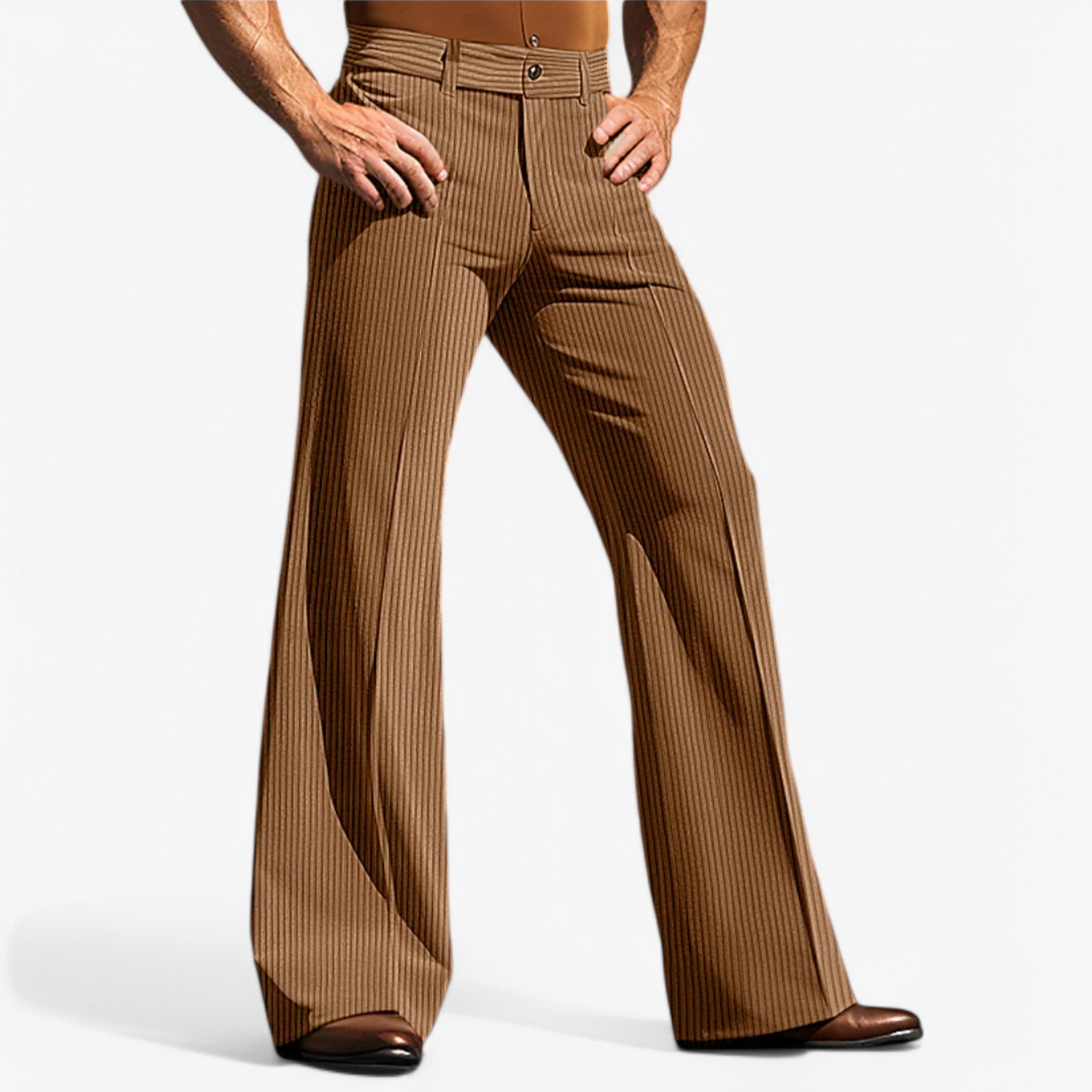 Joel | Pantaloni in Velluto a Coste Svasati - Marrone - men week46-monday - Concept Palermo