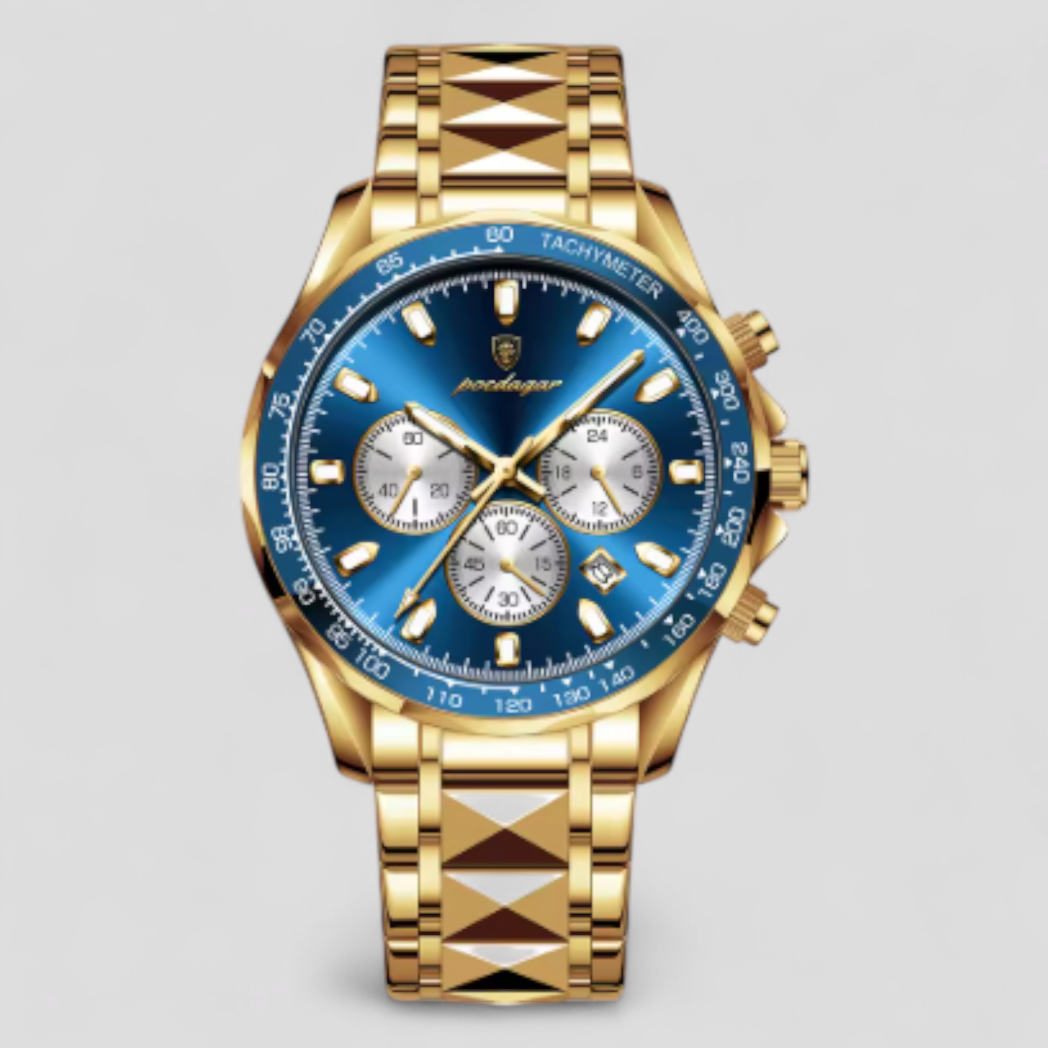 Adriano | Orologio Cronografo in Acciaio di Lusso - Oro Blu - watches - Concept Palermo