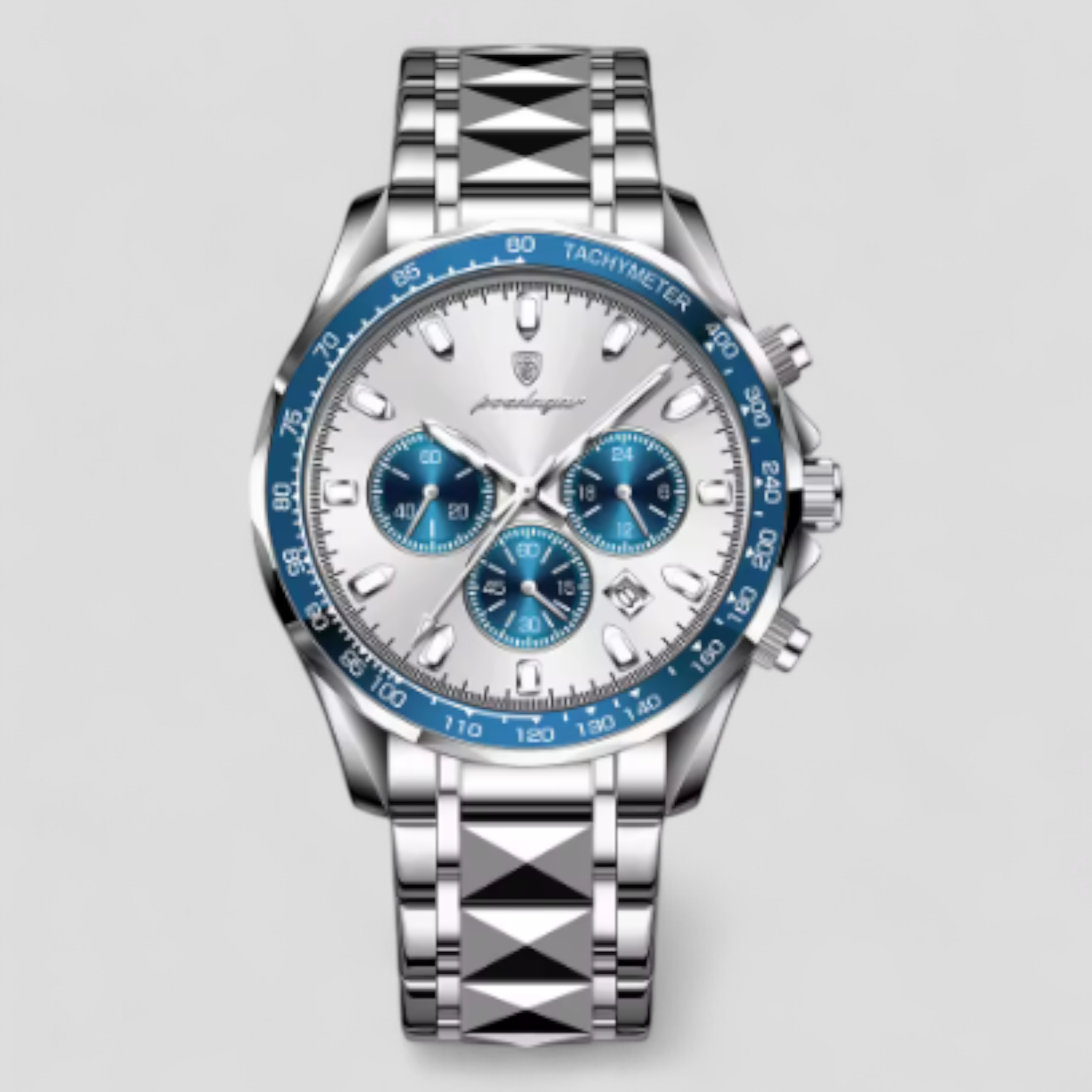 Adriano | Orologio Cronografo in Acciaio di Lusso - Bianco - watches - Concept Palermo