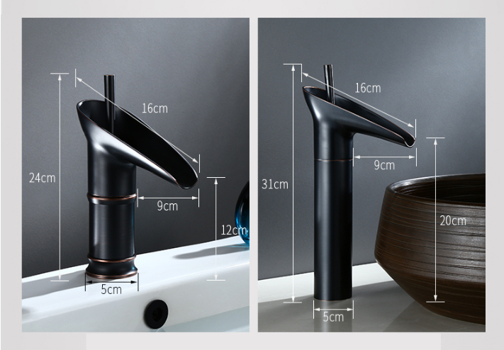 Huck - Waterfall rubinetto antico rubinetto per lavabo da bagno miscelatore per lavabo in ottone - - antique bathroom antique faucet Bathroom Bathroom Faucets faucet brass basin Faucets mixer taps sink faucet Waterfall faucet - Concept Palermo