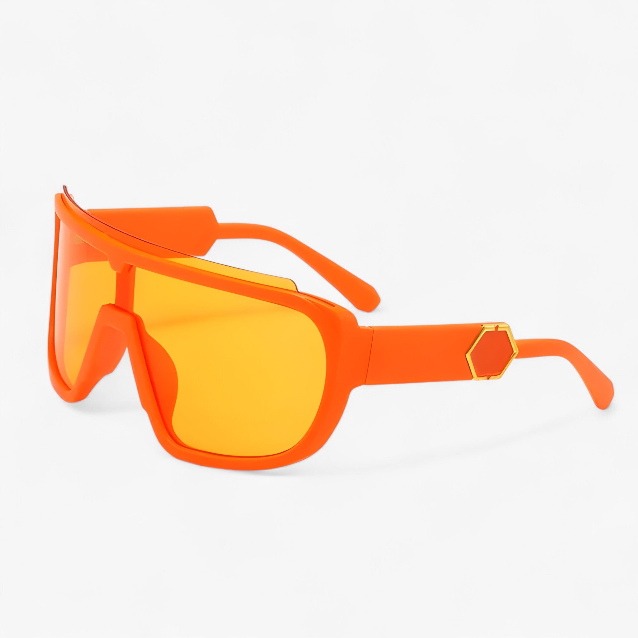 Noah | Occhiali da sole oversize monoblocco avvolgenti - ArancioneGiallo - Fashion Sunglasses men sunglasses polarized mens sunglasses Polarized man sunglasses Sunglasses sunglasses polarized men - Concept Palermo