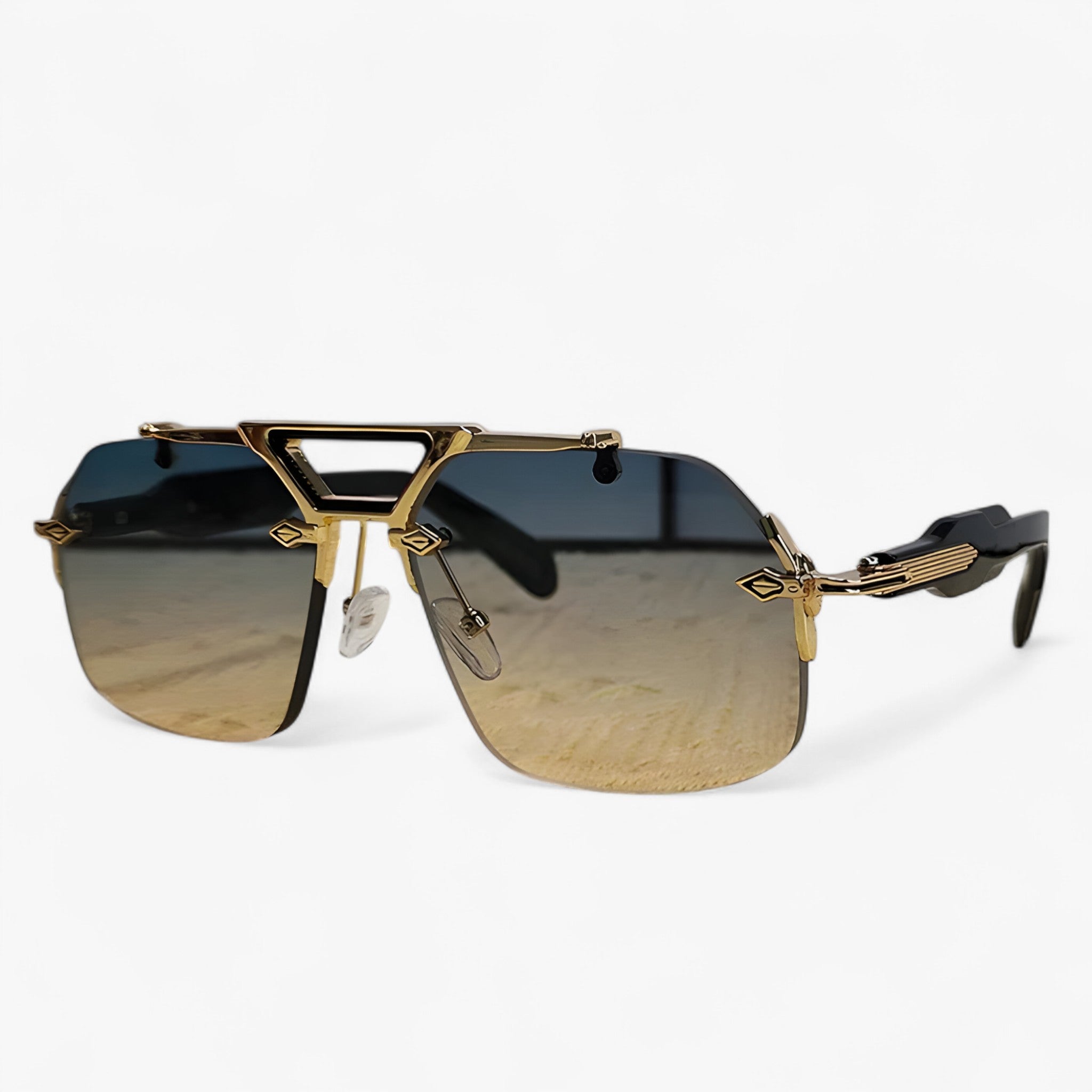 Tabb | Occhiali da sole oversize punk senza montatura in metallo - - Fashion Sunglasses men sunglasses polarized mens sunglasses Polarized man sunglasses Sunglasses sunglasses polarized men - Concept Palermo