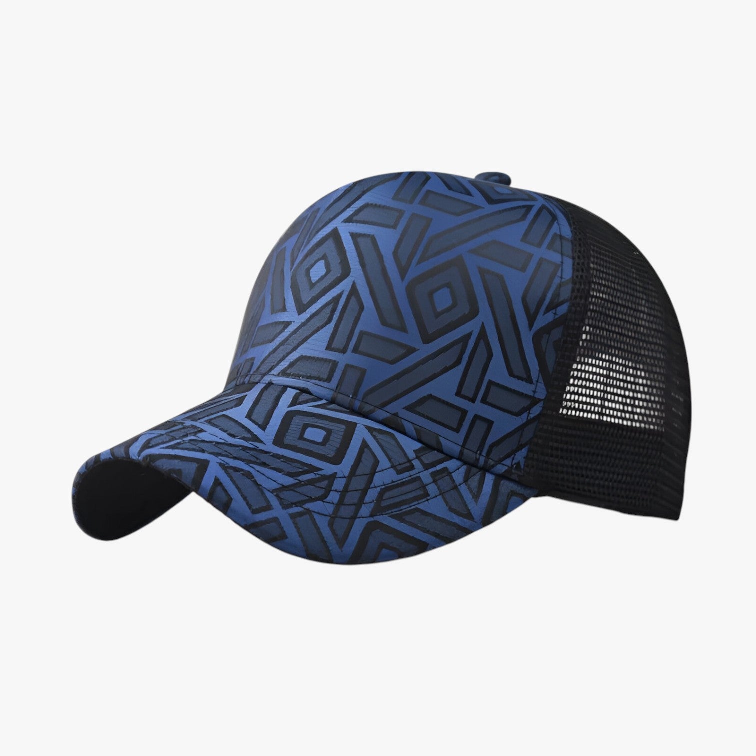 Elijah | Berretto piatto regolabile a quadri - blu 54-60cm - caps mens cap - Concept Palermo