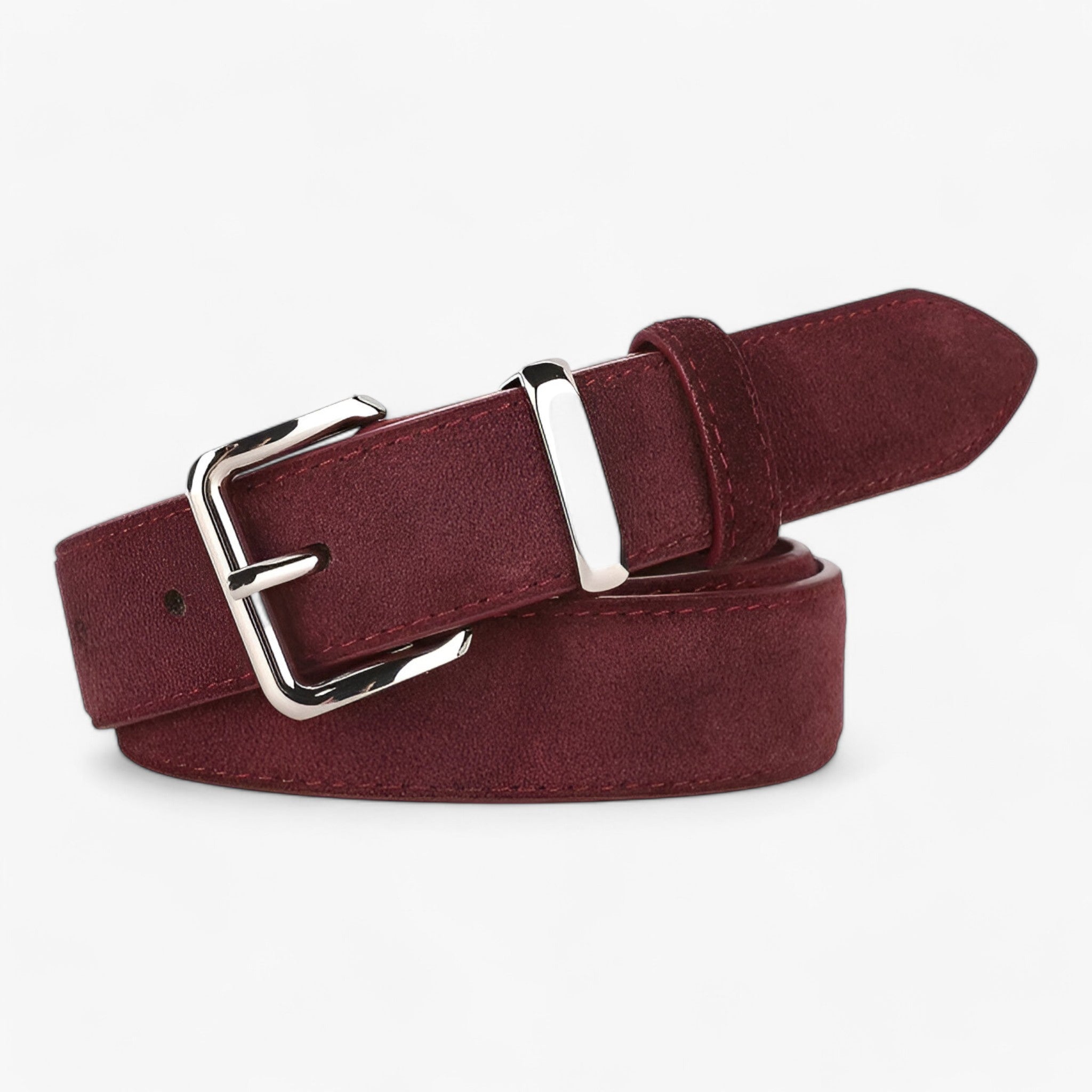 Irene | Cintura in camoscio: elegante e versatile - Rosso 100cm - Belts belts for woman - Concept Palermo