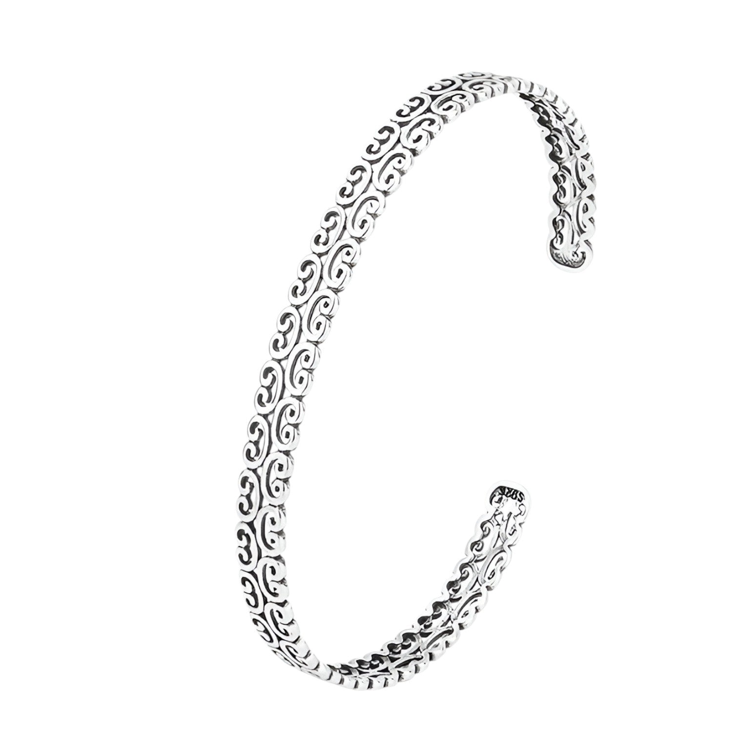 Dahlia | Elegante polsino in argento con motivo a nuvole - - BRACELET FOR WOMEN BRACELETS bracelets for women - Concept Palermo