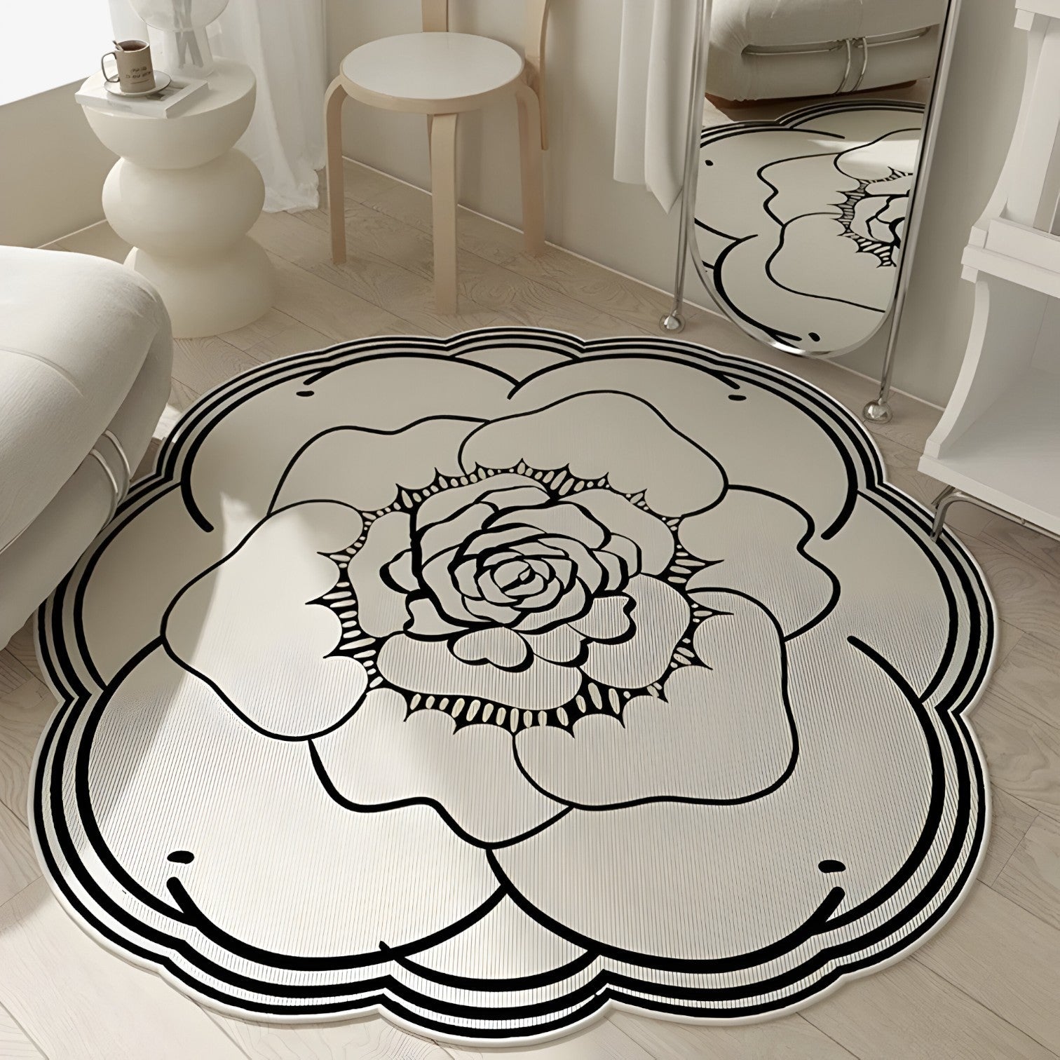 Frostine | Tappeto in cristallo floreale – Morbido, Elegante e Antiscivolo - - bedroom Home home decor - Concept Palermo